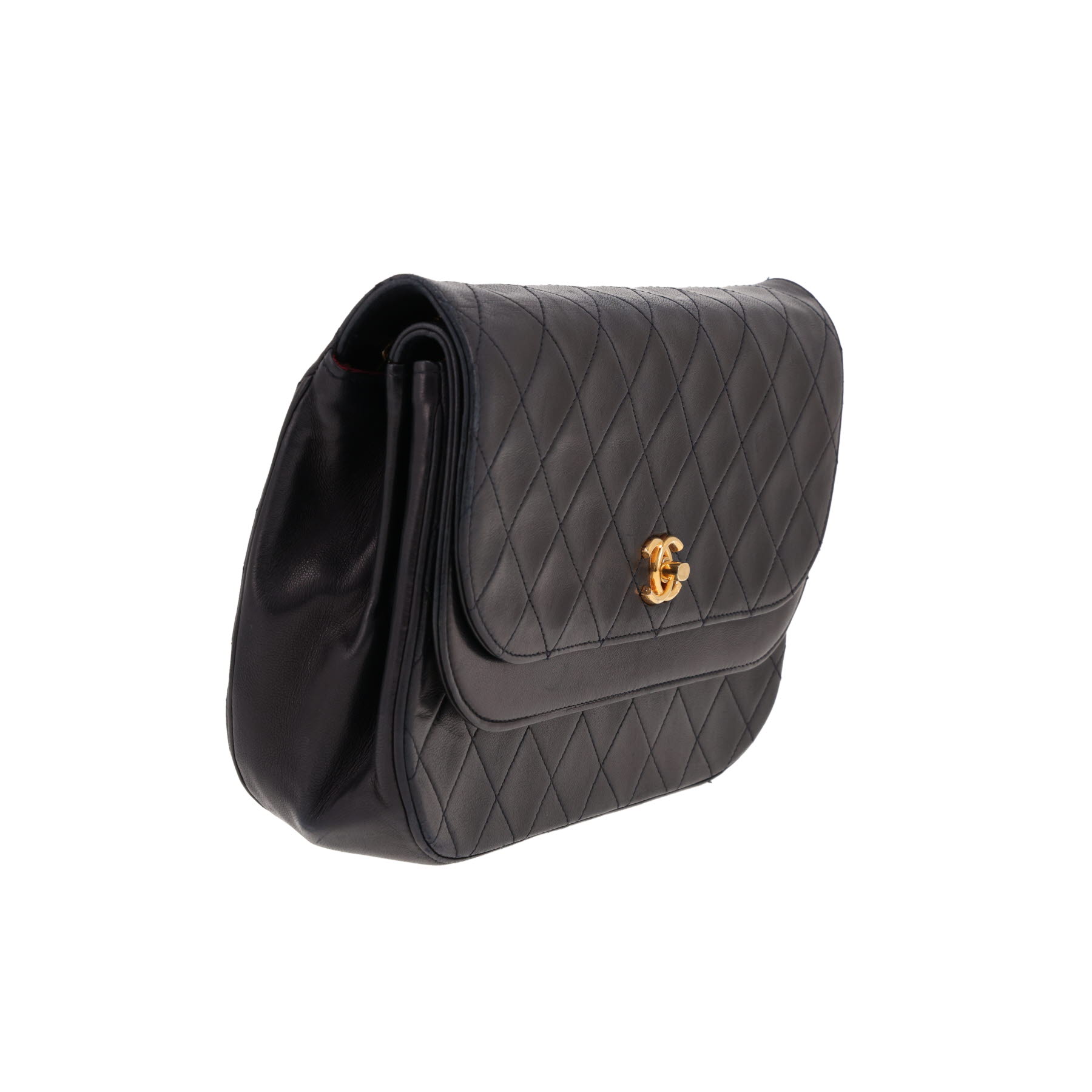 Sac à main Chanel  Vintage en cuir matelassé noir