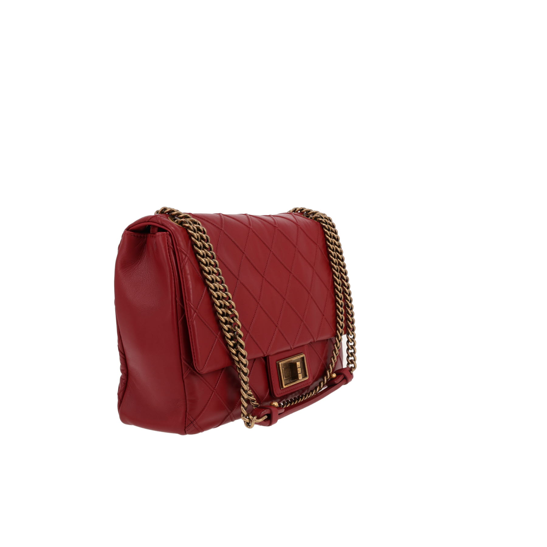Chanel  Sac à rabat shoulder bag  in red quilted leather