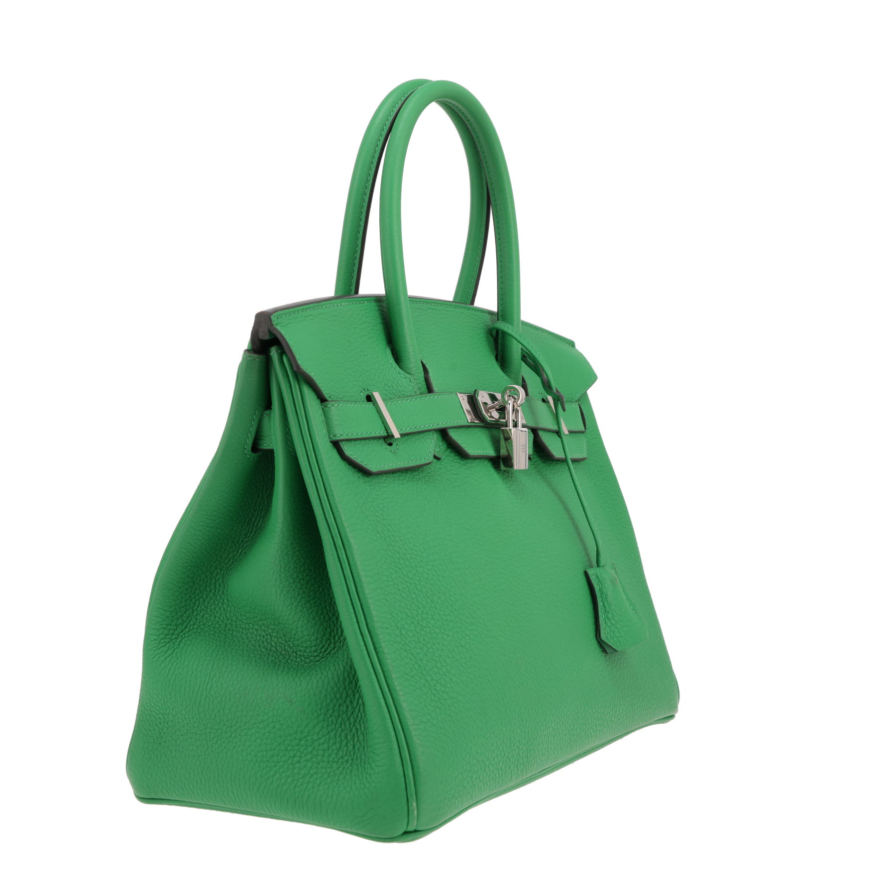 Sac à main Hermès  Birkin 30 cm en cuir togo vert Bamboo