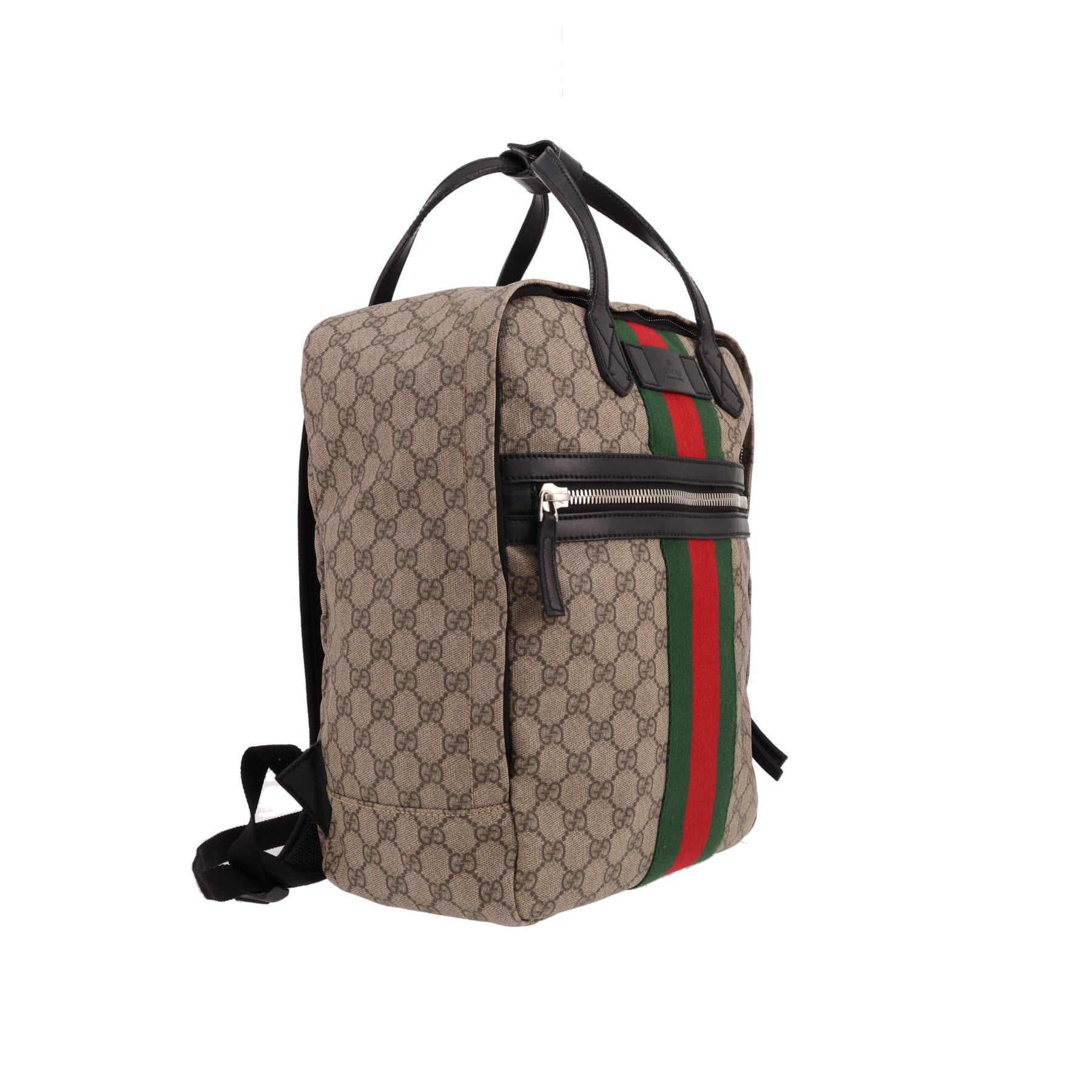 Gucci   backpack  in beige "sûpreme GG" canvas  and brown leather