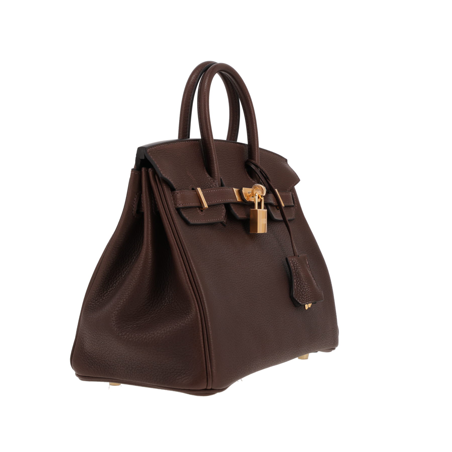 Hermès  Birkin 25 cm handbag  in ebene Barenia Faubourg