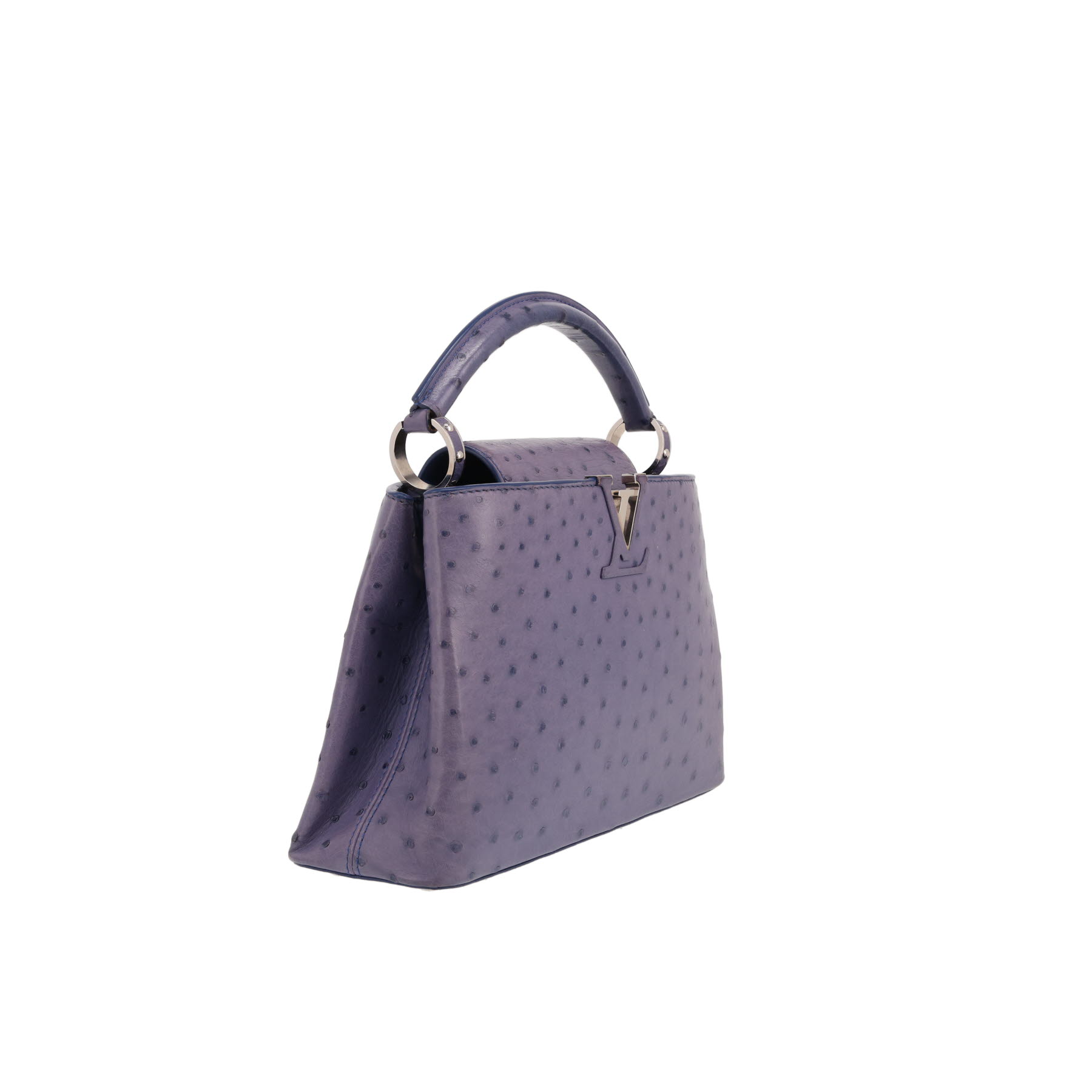 Borsa Louis Vuitton  Capucines in struzzo blu