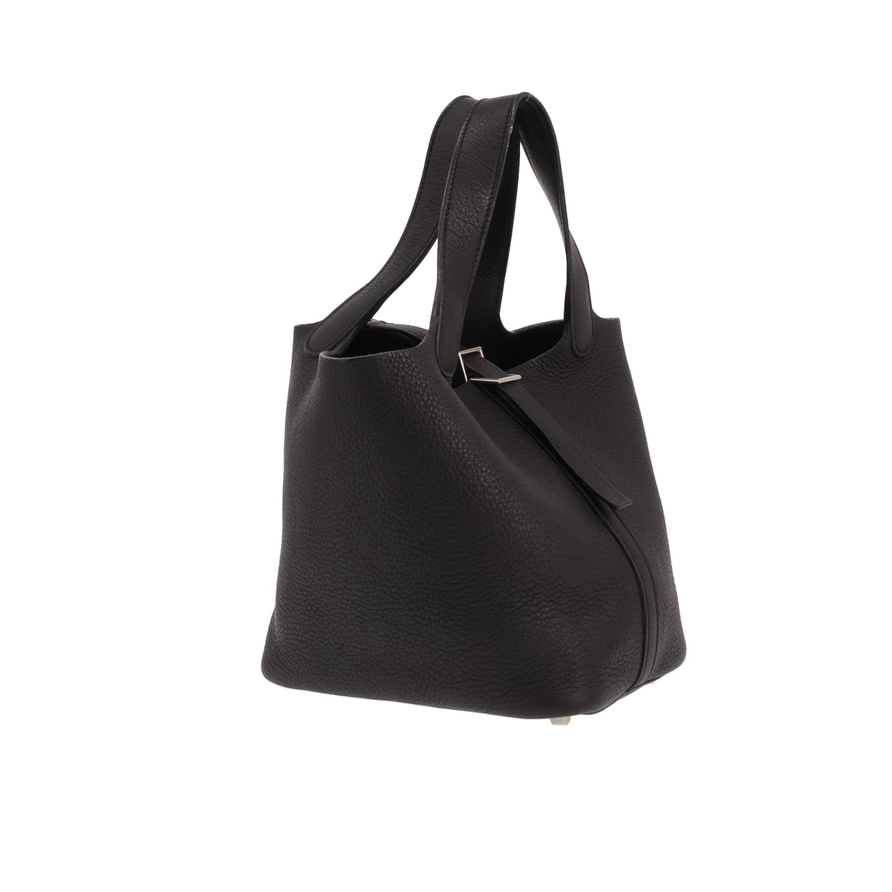 Hermès  Picotin 18 cm handbag  in black leather taurillon clémence