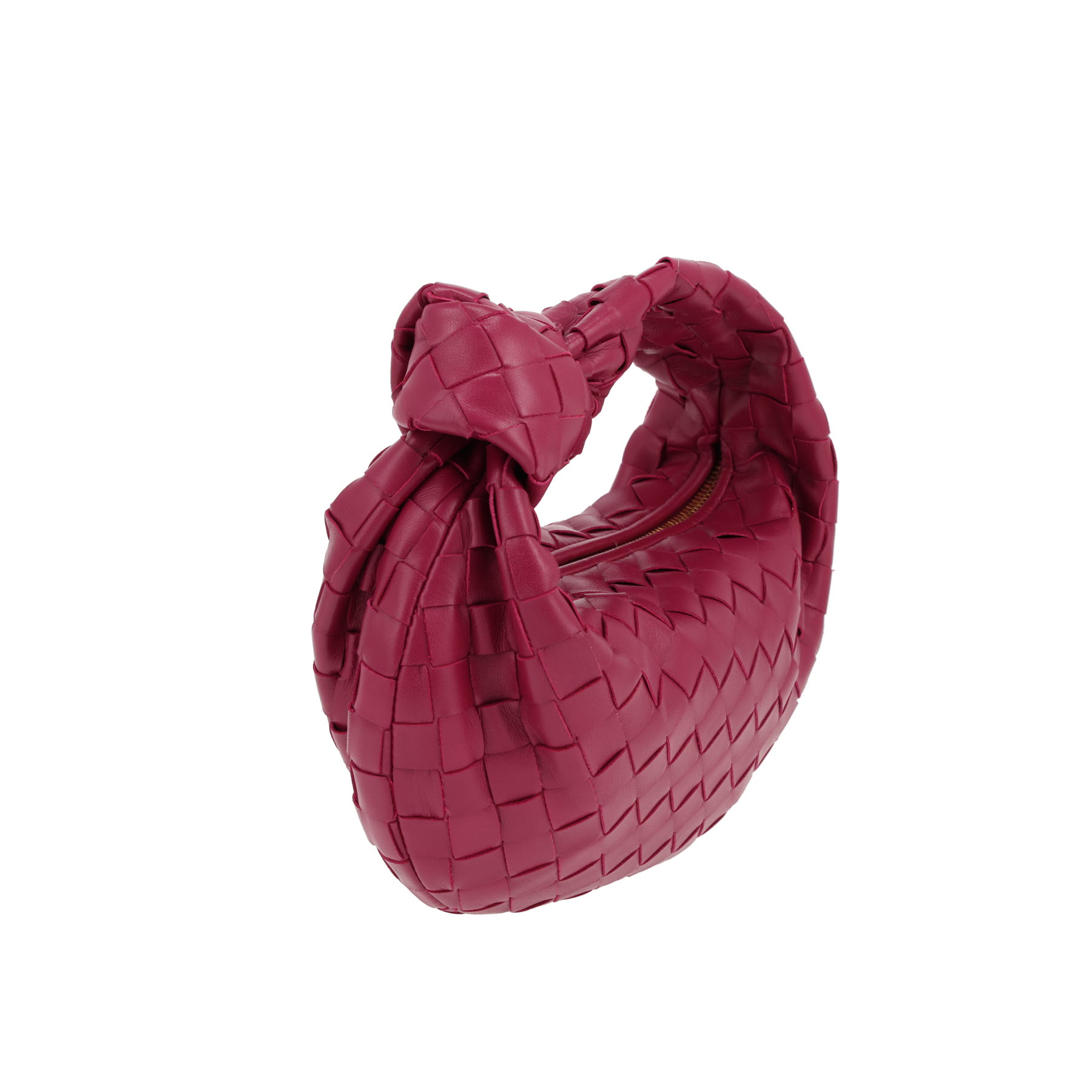 Borsa Bottega Veneta  Mini Jodie in pelle intrecciata rosa fucsia