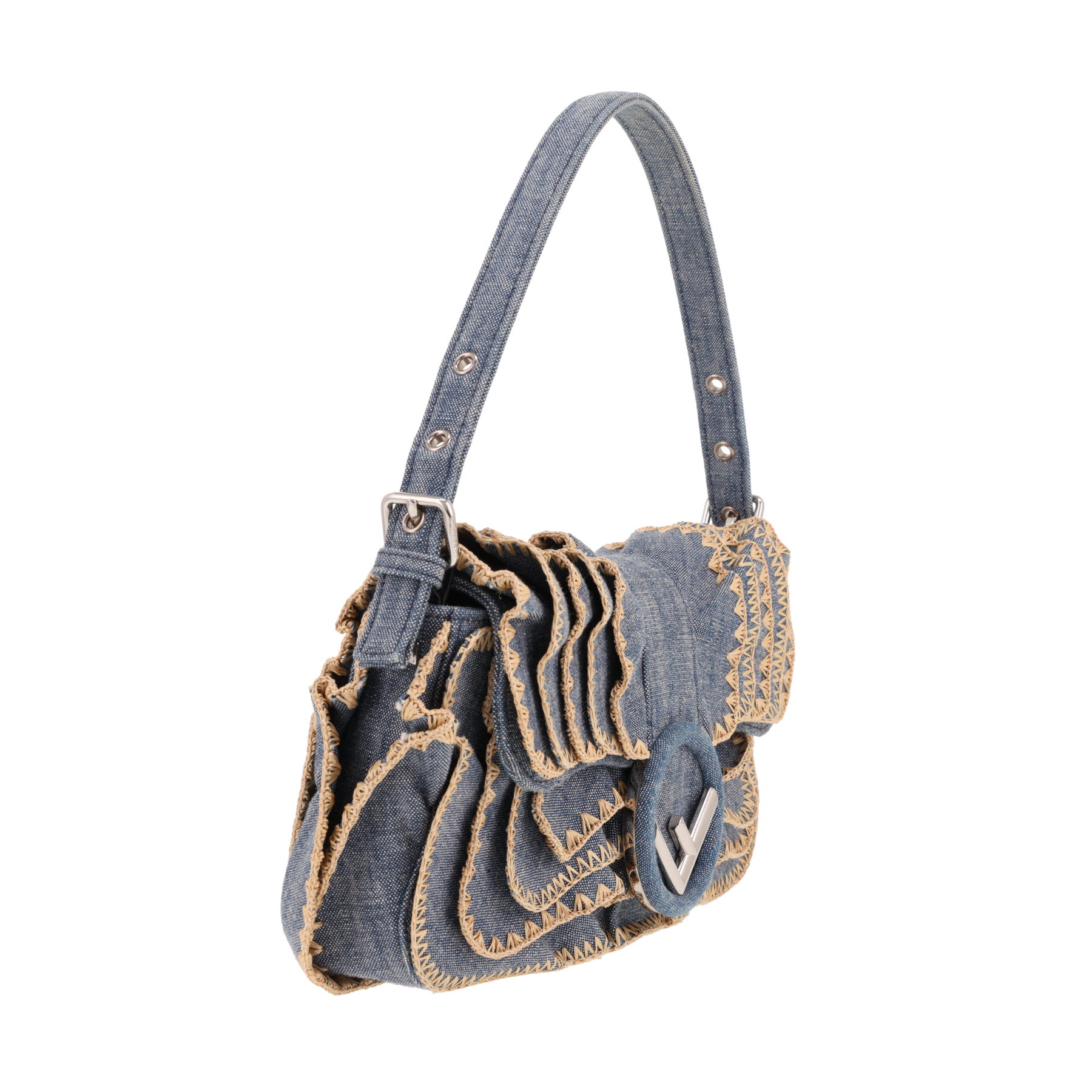 Fendi  Kan I handbag  in blue denim canvas