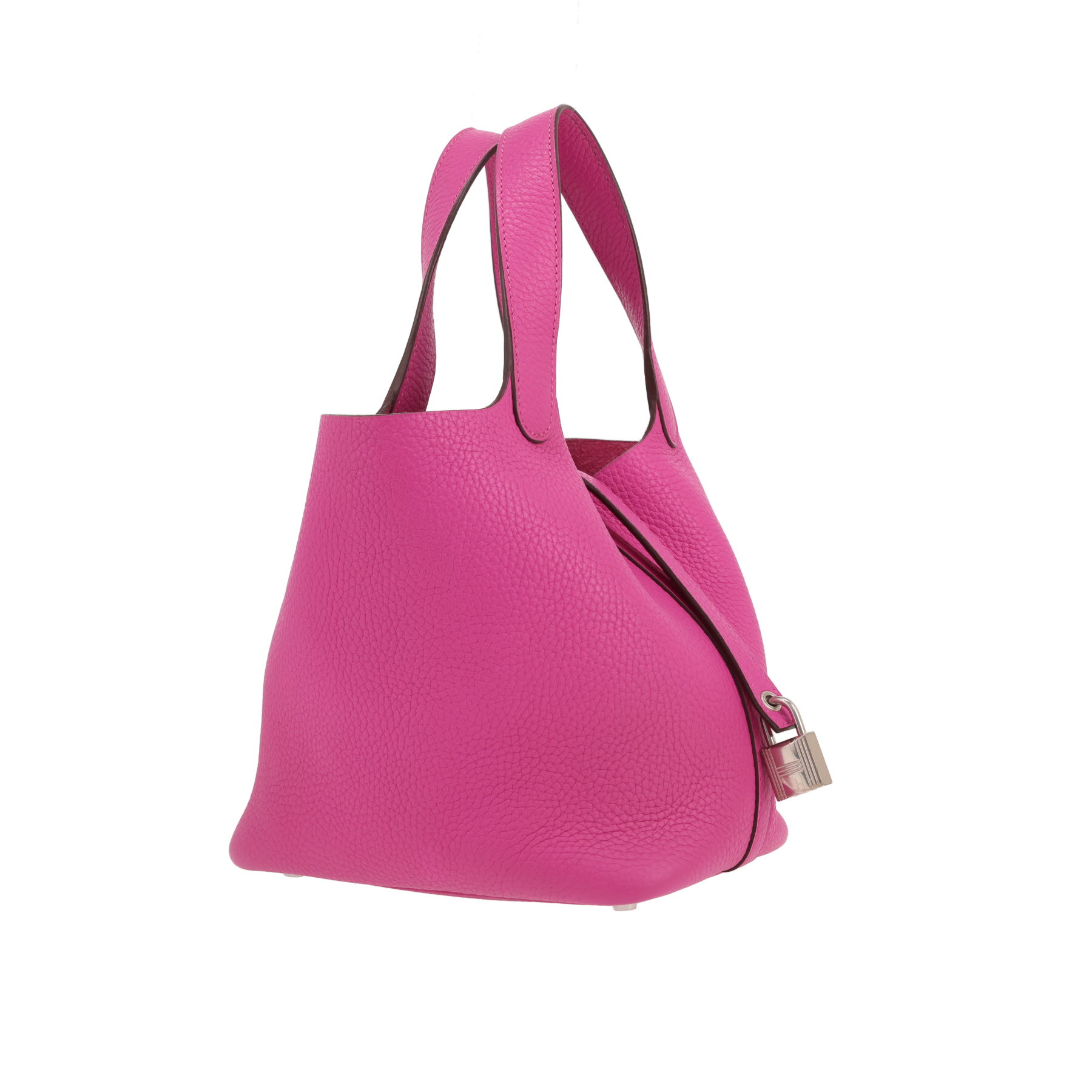 Hermès  Picotin 18 cm handbag  in pink leather taurillon clémence