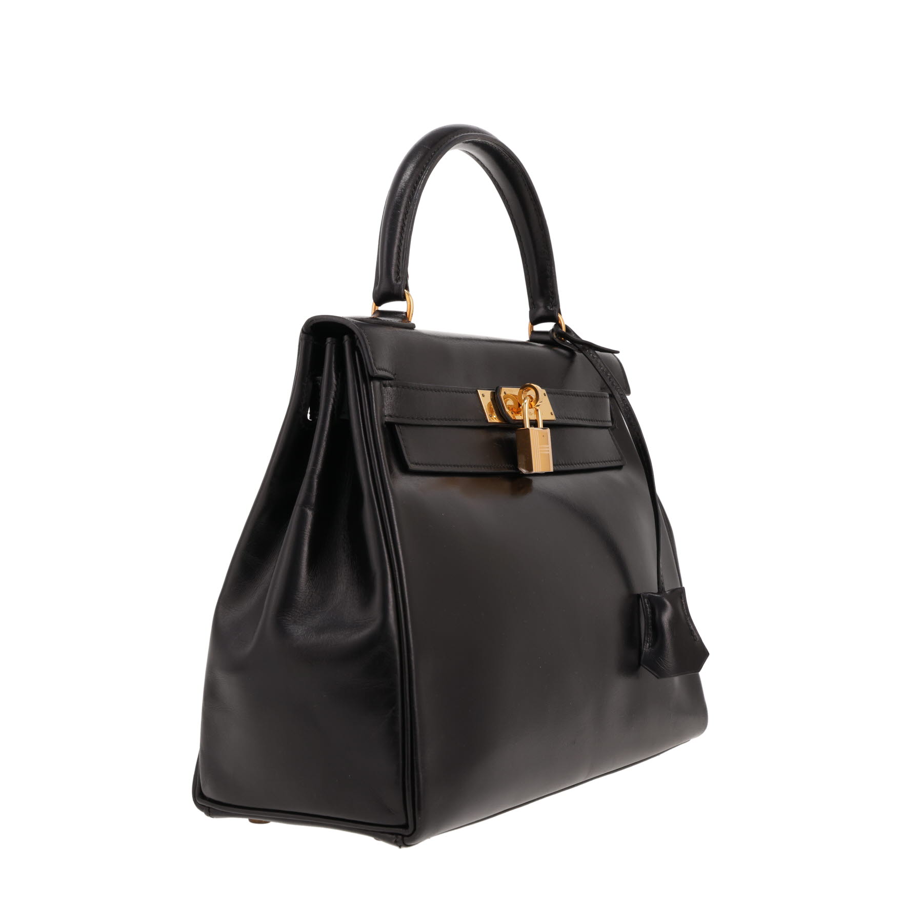Hermès Kelly 28 cm handbag in Noir box leather
