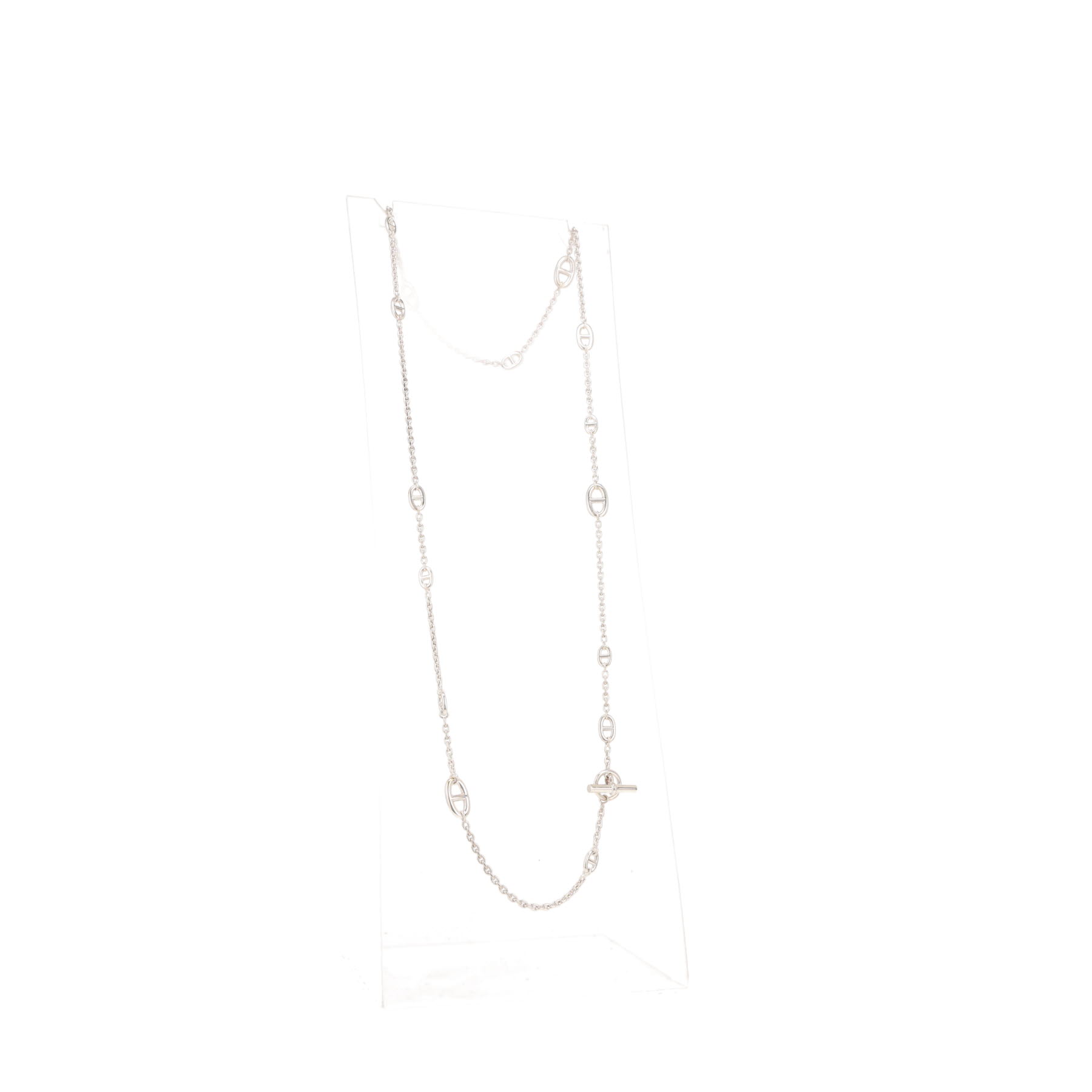 Hermès Farandole 120 cm long necklace in silver