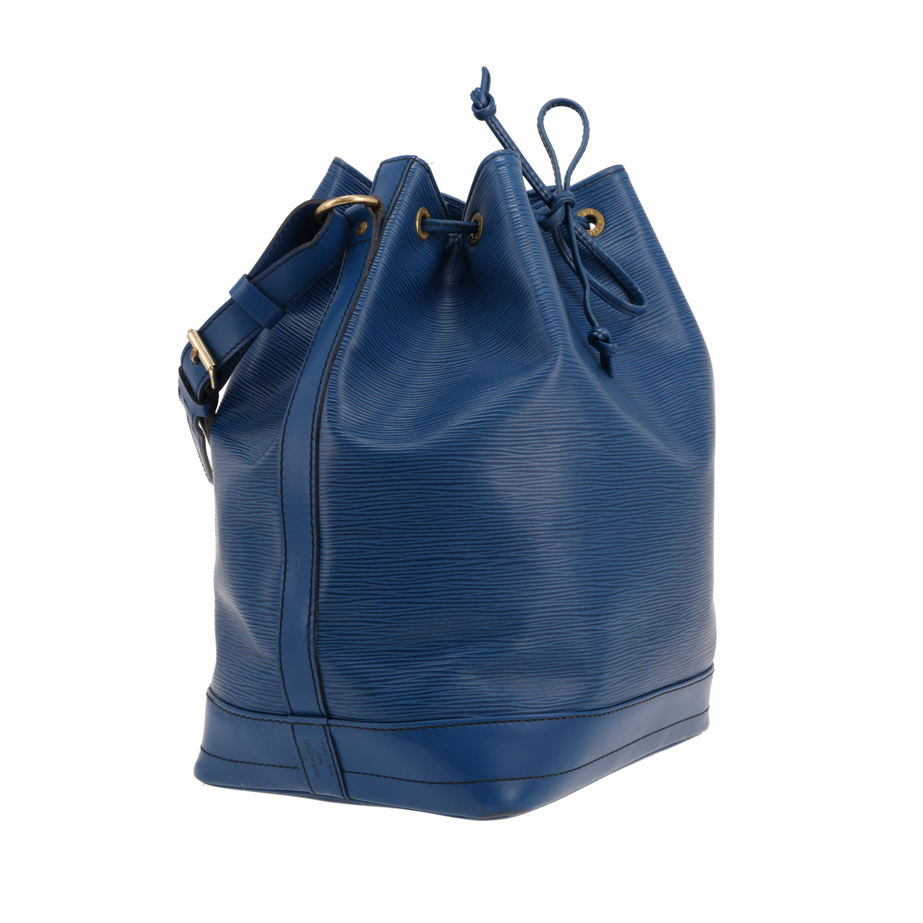 Bolso de mano Louis Vuitton  Grand Noé en cuero Epi azul