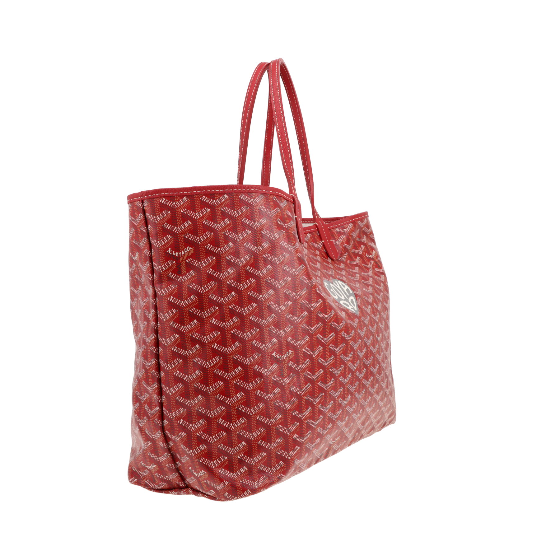 Shopping bag Goyard  Saint-Louis in tela Goyardine rossa e pelle rossa
