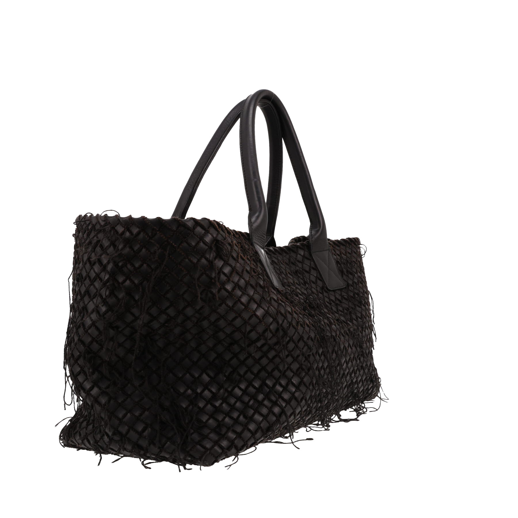 Bottega Veneta  Cabat limited edition shopping bag  in black intrecciato leather