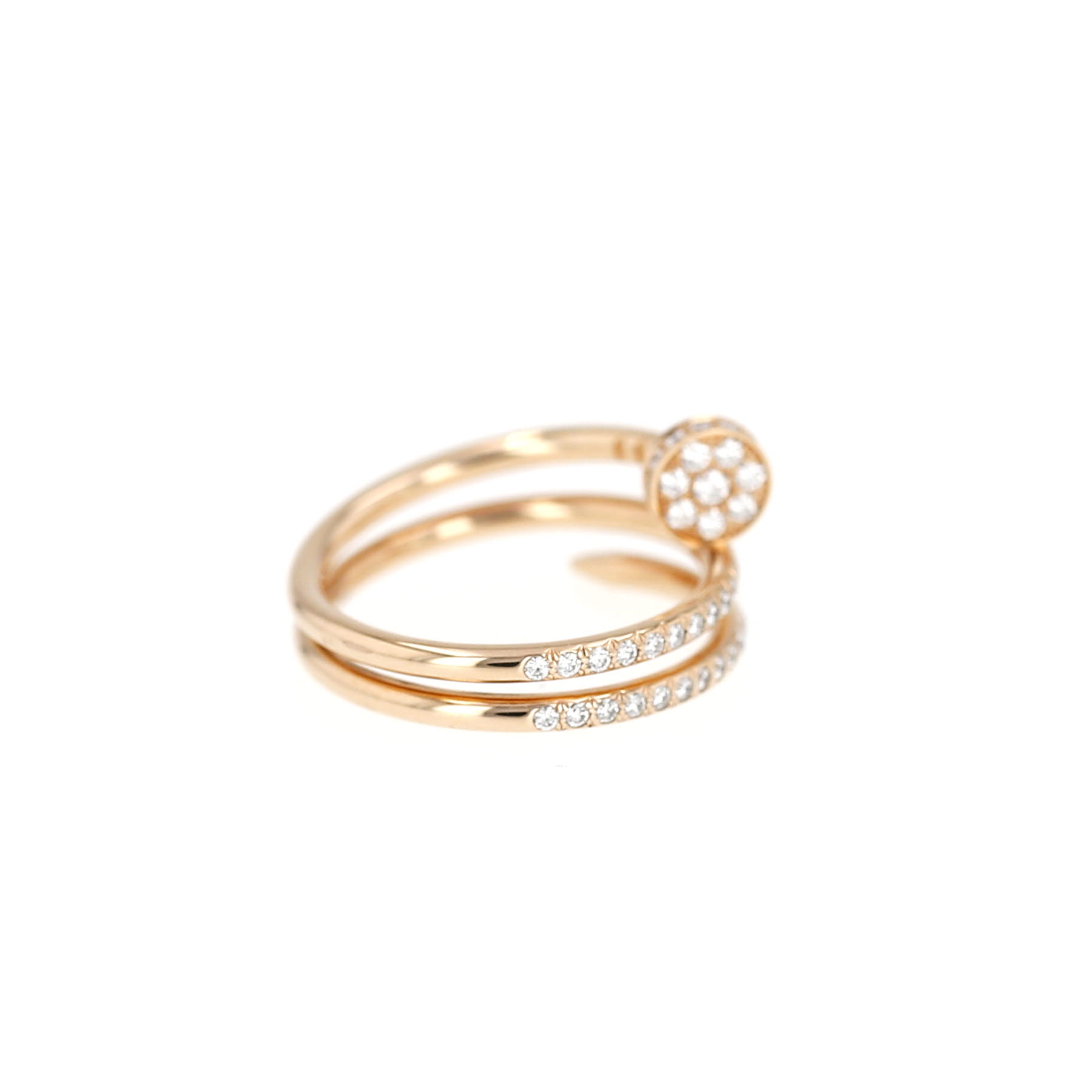 Cartier Juste un clou ring in pink gold and diamonds