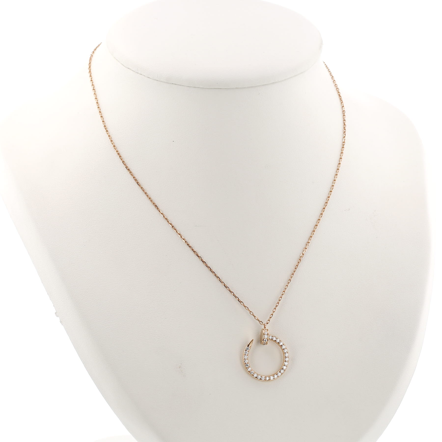 Cartier Juste un clou necklace in pink gold and diamonds