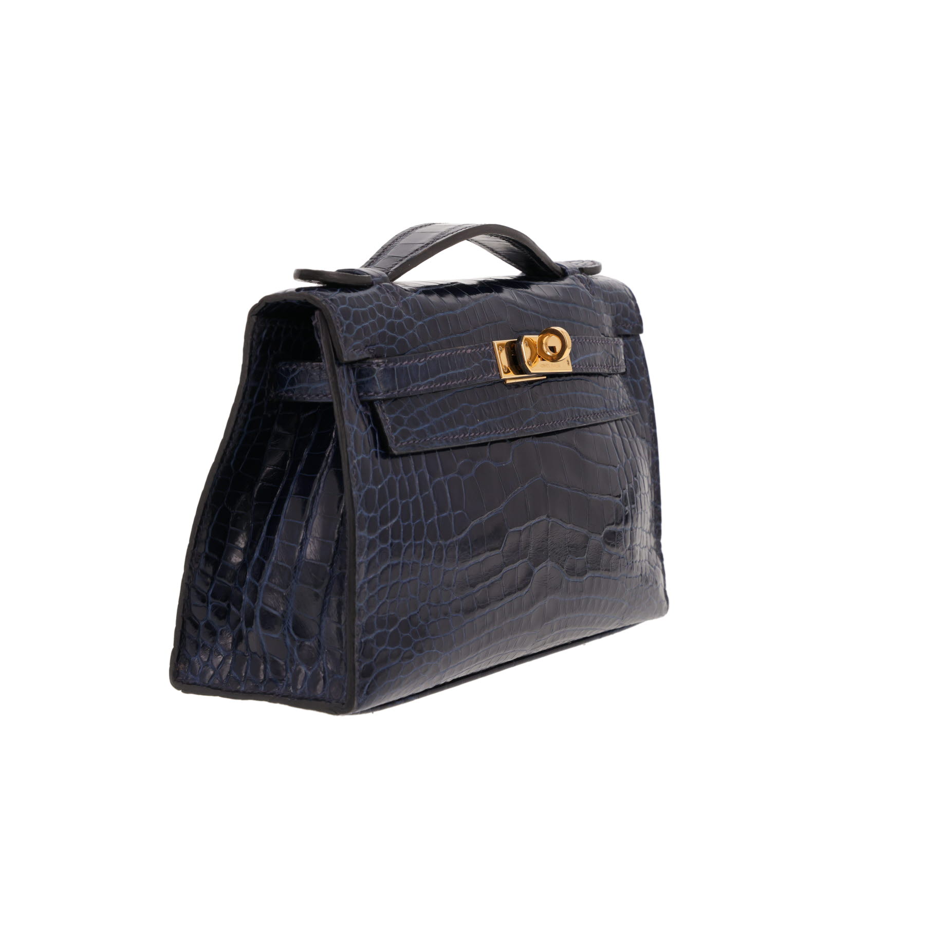 Bolsito de mano Hermès  Kelly - Clutch en aligátor azul