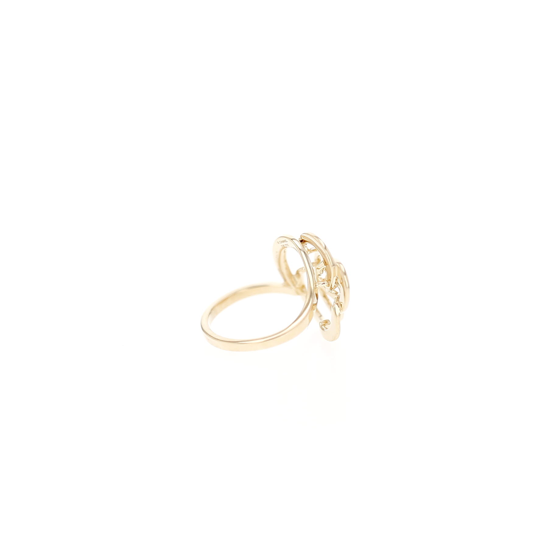 Bague Chanel Camélia Fil moyen modèle en or jaune