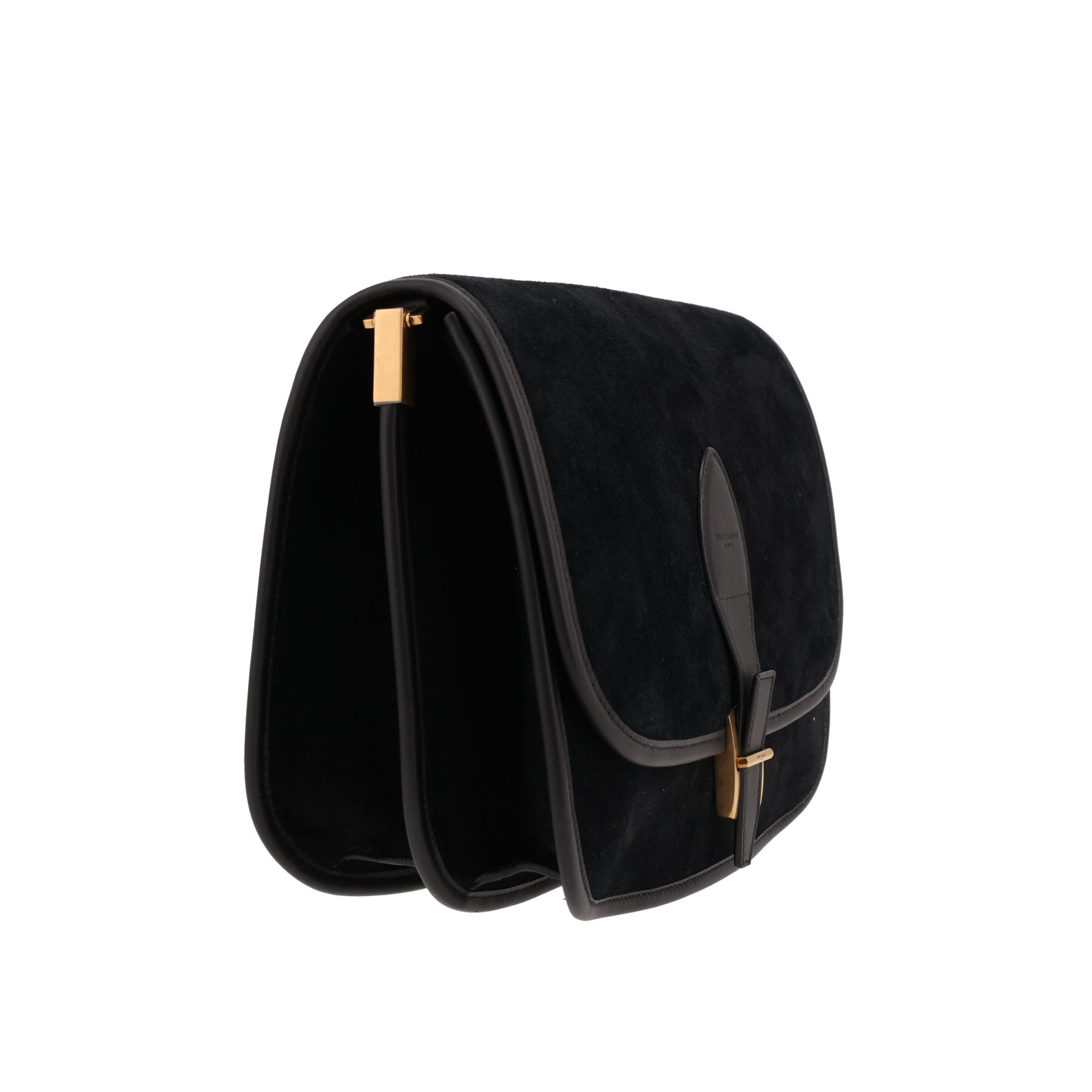 Borsa a tracolla Saint Laurent   in pelle di vitello doblis nero e pelle nera