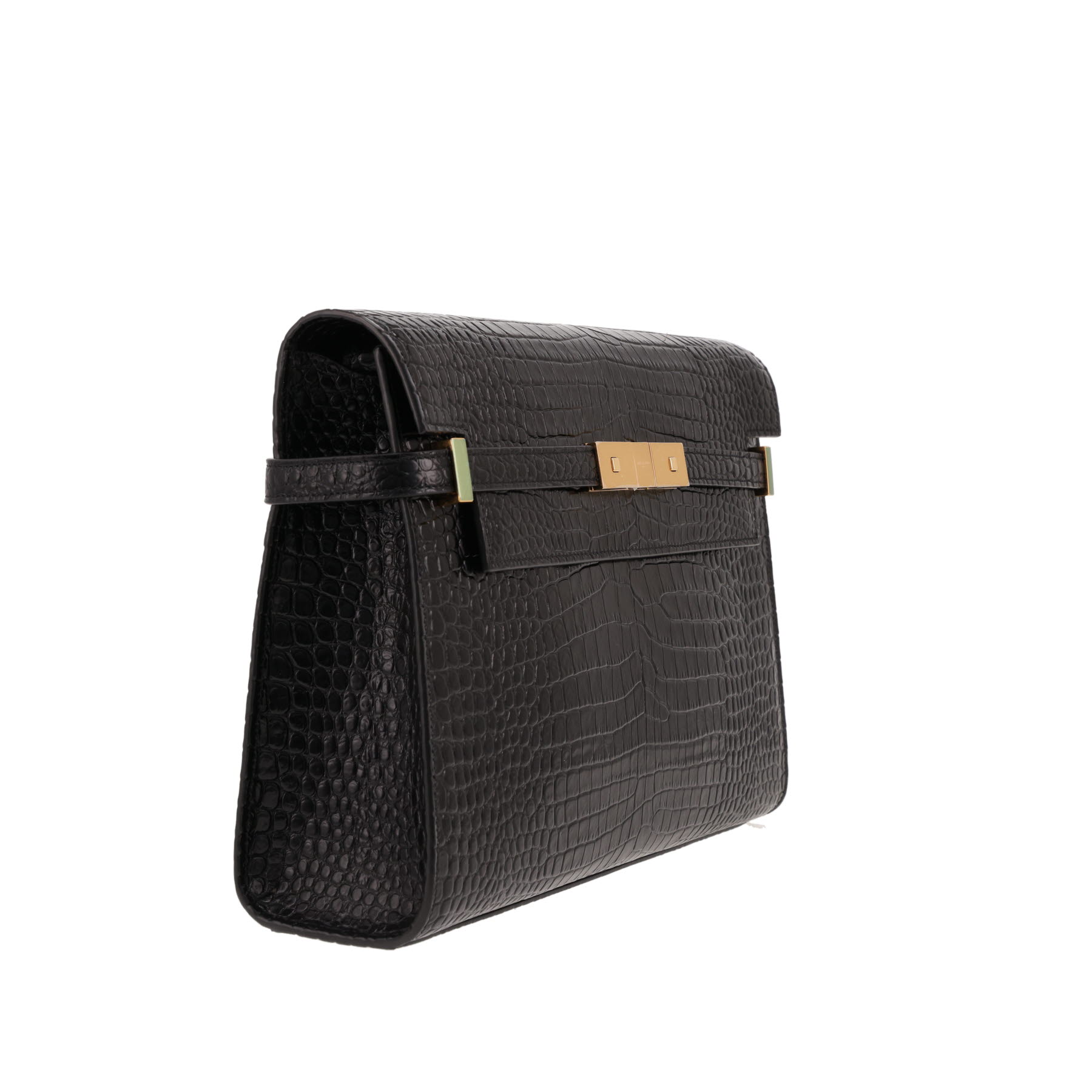 Saint Laurent  Manhattan handbag  in black leather