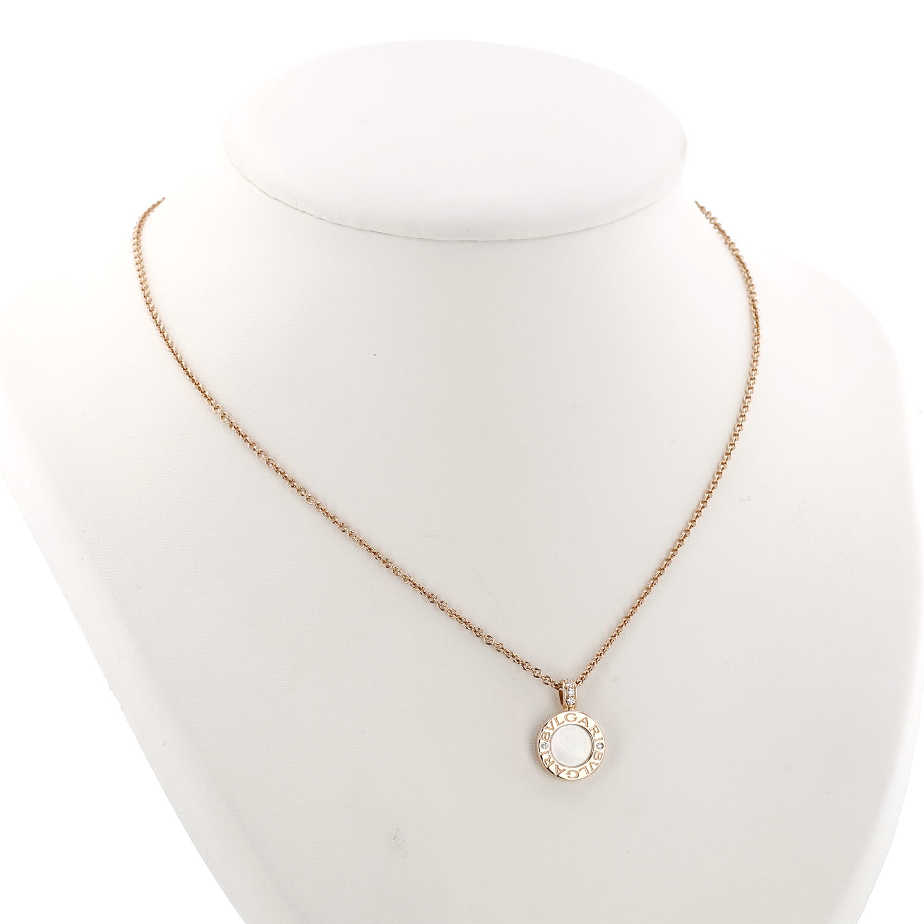 Bulgari Bulgari Bulgari necklace in pink gold, mother of pearl, onyx and diamonds