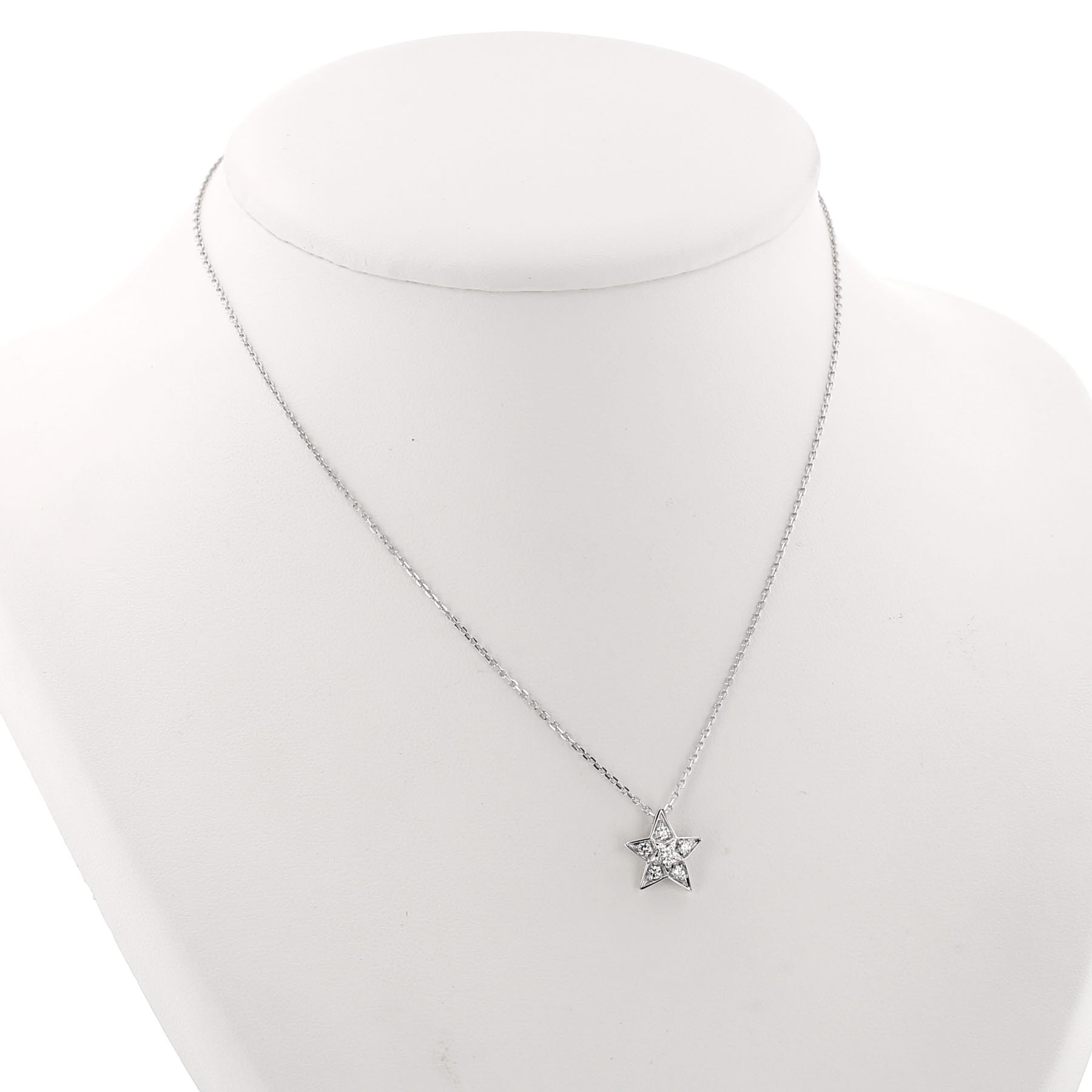 Collier Chanel Comètes petit modèle en or blanc et diamants