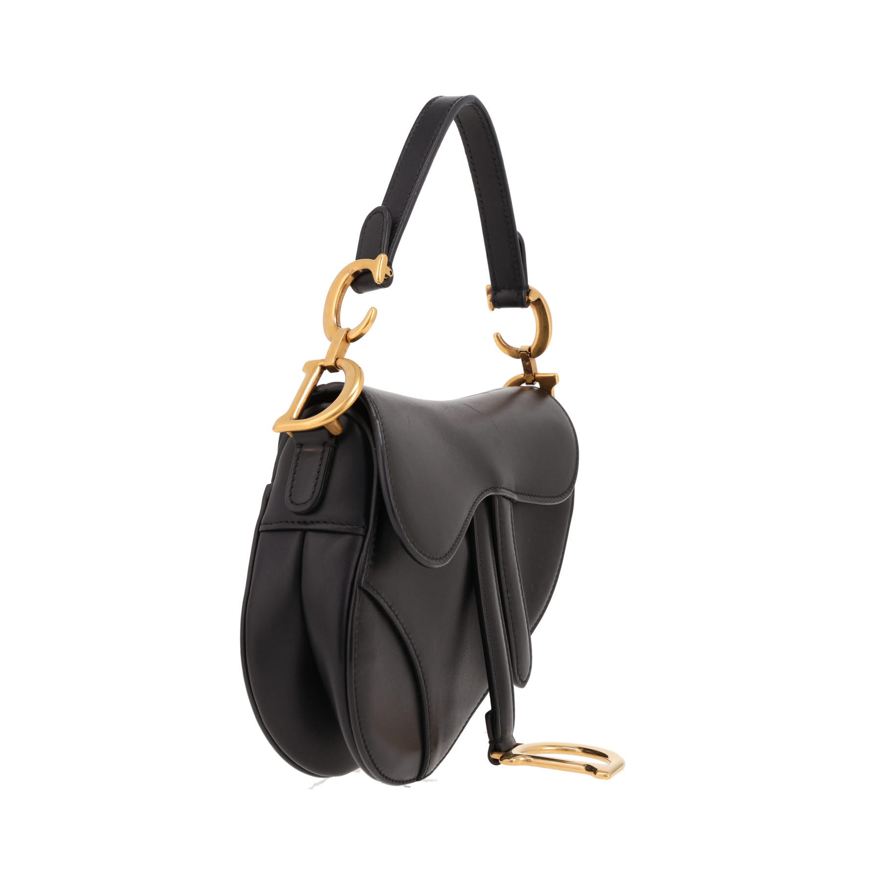 Sac bandoulière Dior  Saddle en cuir noir