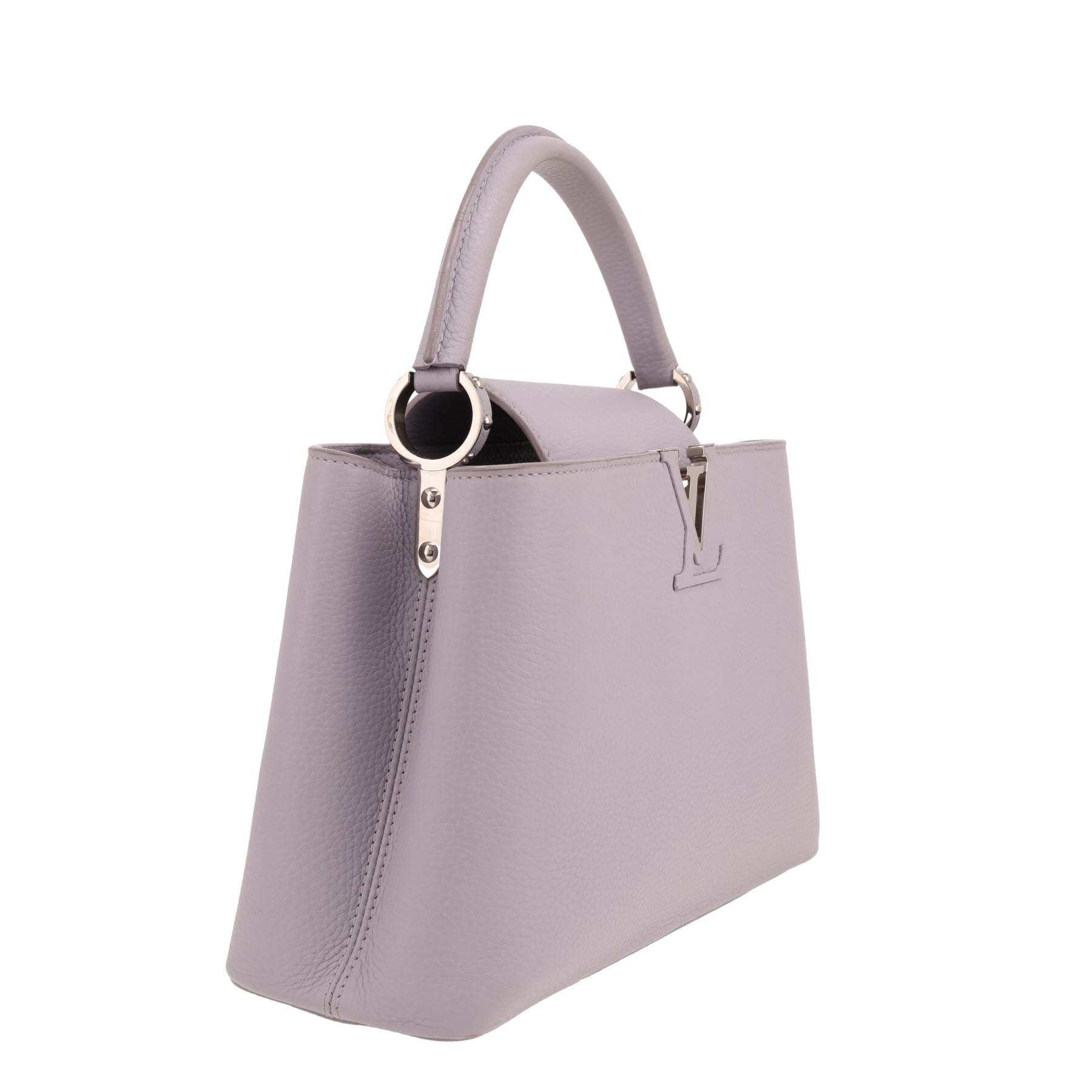 Bolso de mano Louis Vuitton  Capucines MM en cuero taurillon clémence violeta