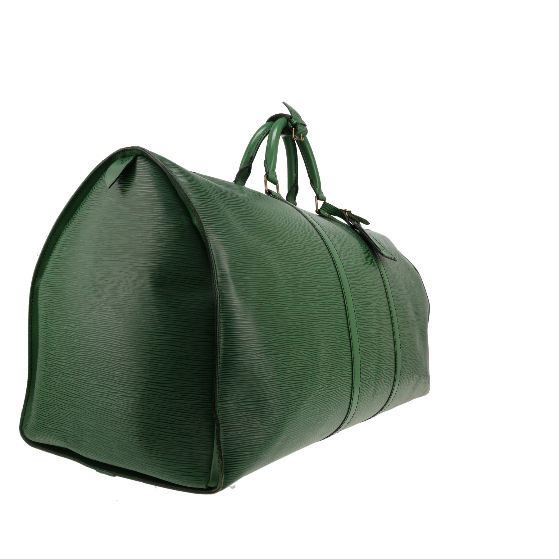 Borsa da viaggio Louis Vuitton  Keepall 60 in pelle Epi verde