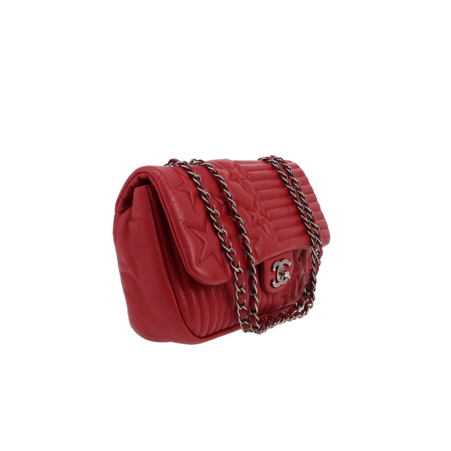 Bolso de mano Chanel  Timeless en cuero acolchado rojo