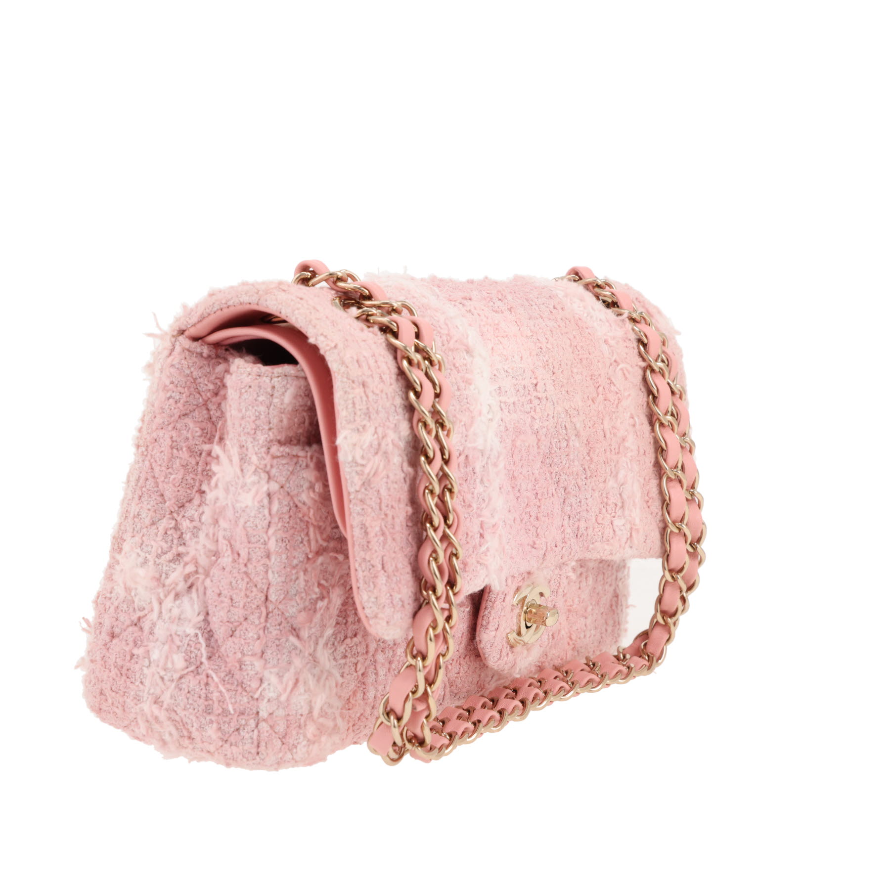 Sac à main Chanel  Timeless Classic en tweed rose