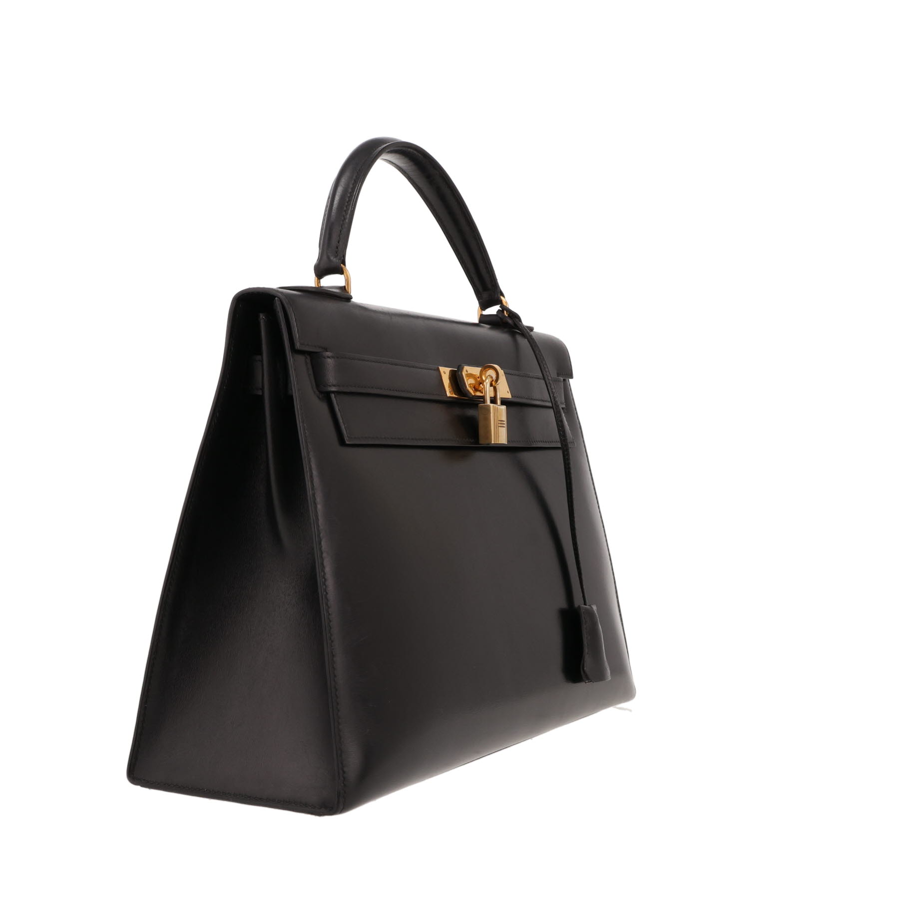 Hermès  Kelly 32 cm handbag  in black box leather