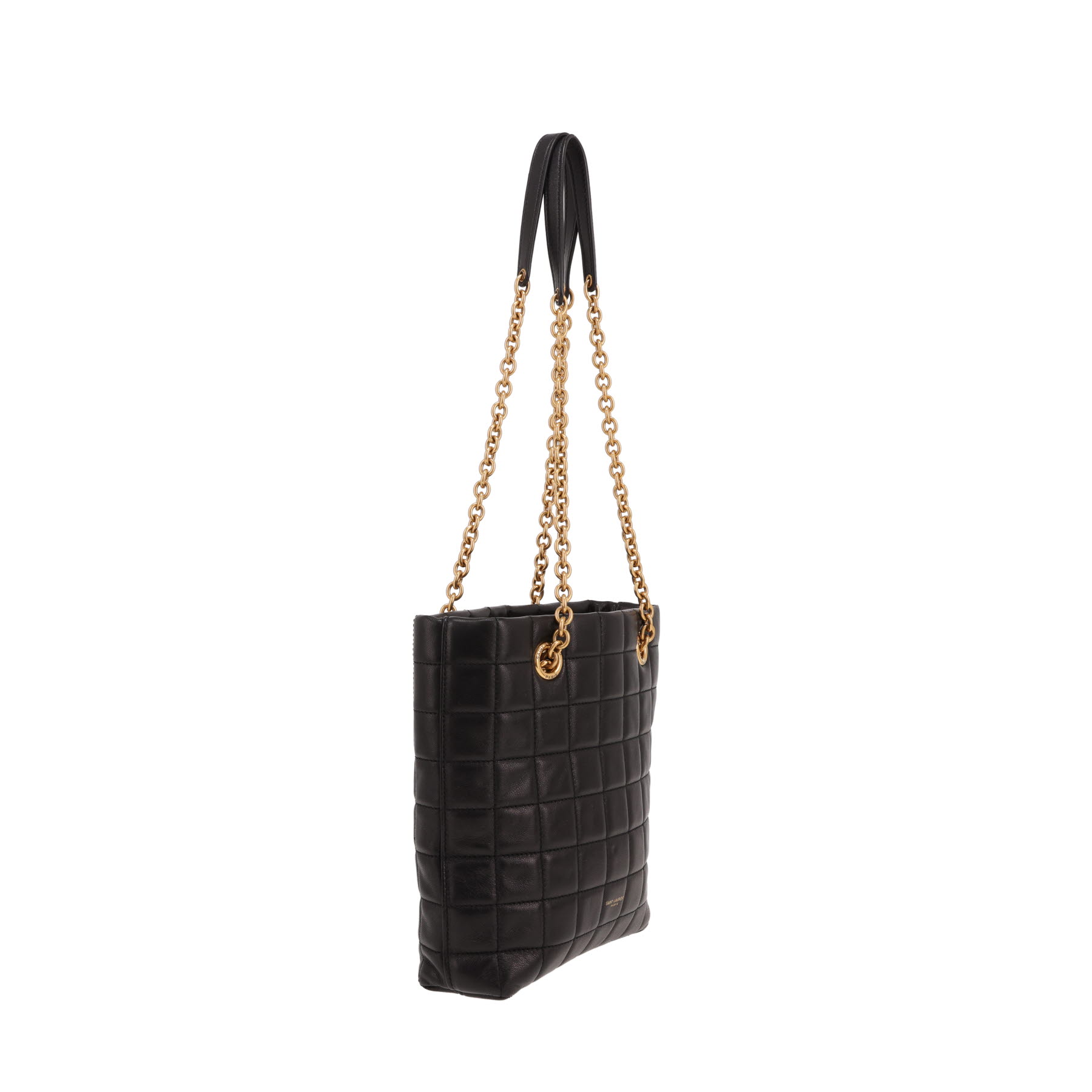 Borsa Saint Laurent  North-South mini  in pelle trapuntata nera