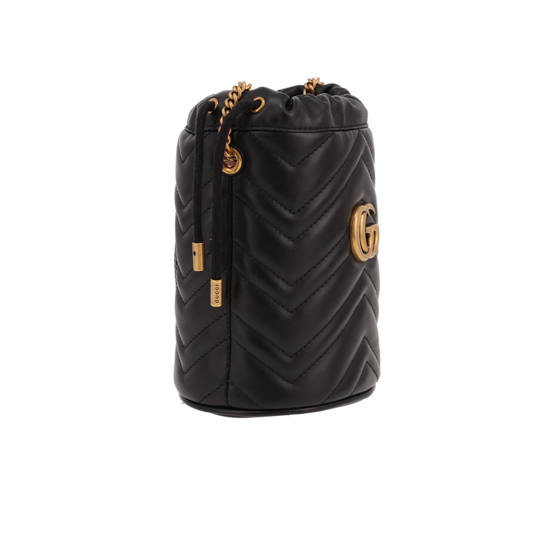 Borsa a tracolla Gucci  GG Marmont mini  in pelle trapuntata nera