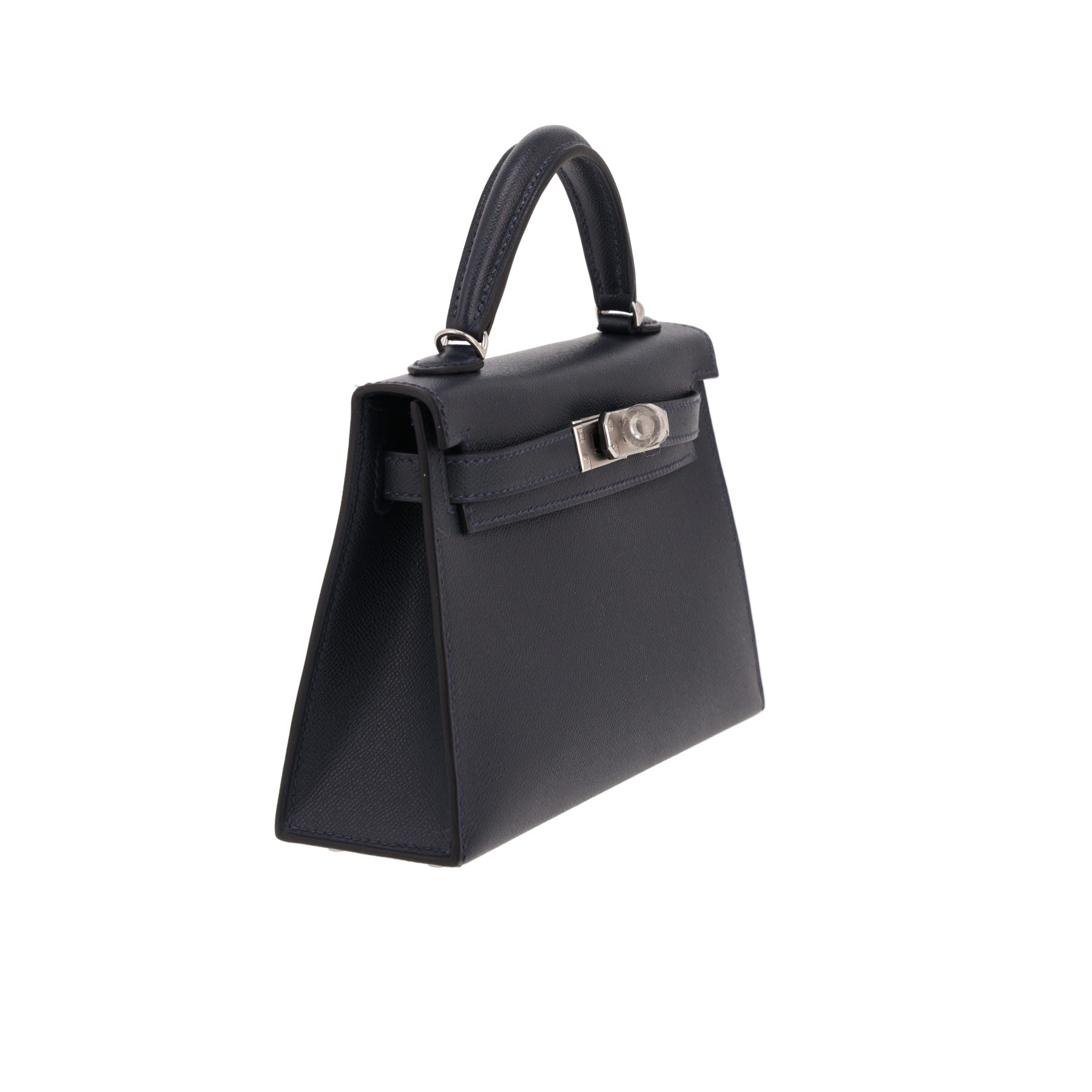 Sac à main Hermès  Kelly 20 cm en Veau Madame bleu-nuit