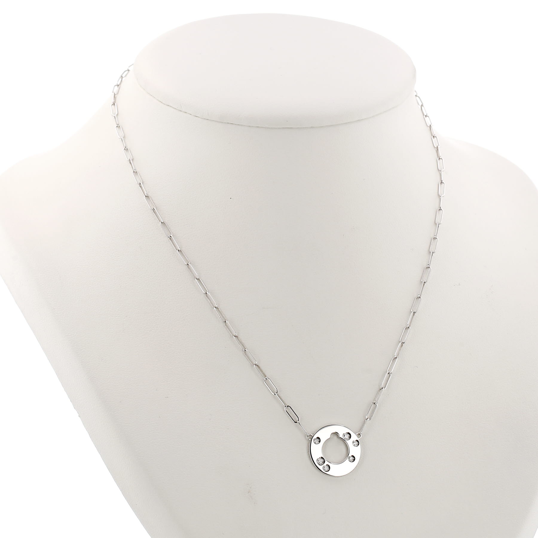 Collier Dinh Van Cible en or blanc et diamants