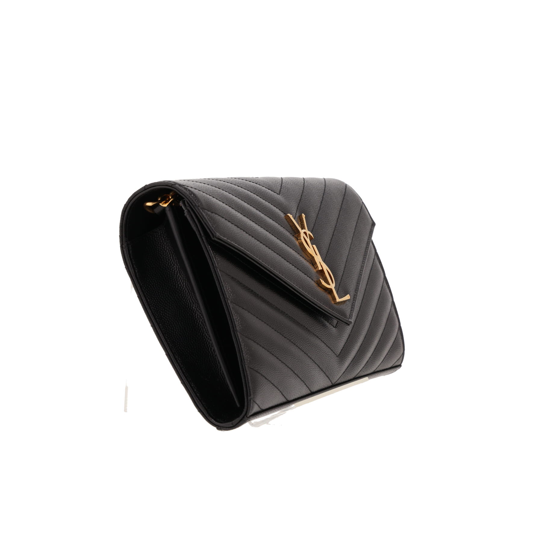 Borsa a tracolla Saint Laurent  Cassandre in pelle martellata nera