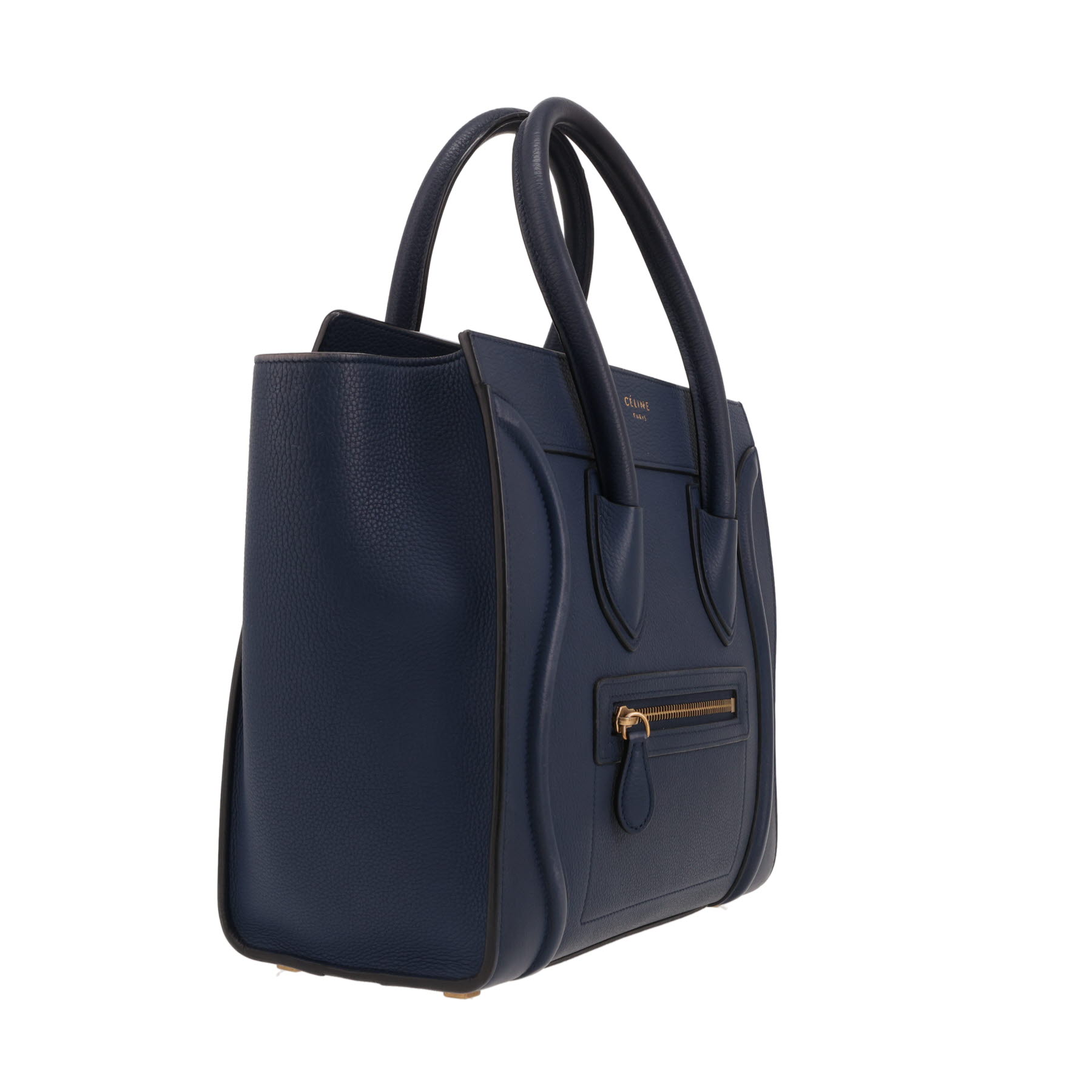 Borsa Celine  Luggage in pelle martellata blu marino