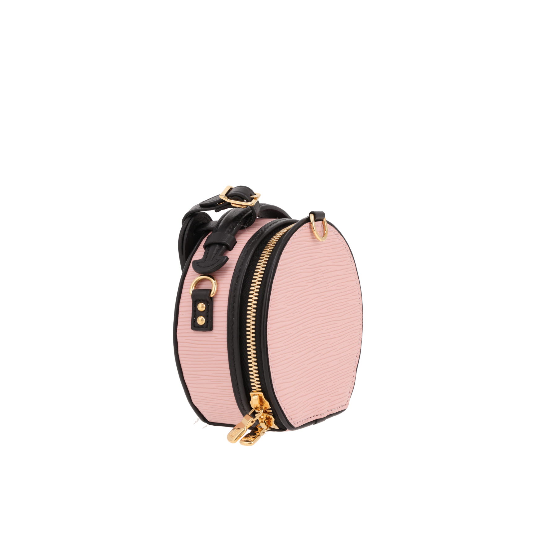 Borsa a tracolla Louis Vuitton  Boîte chapeau in pelle Epi rosa e pelle nera