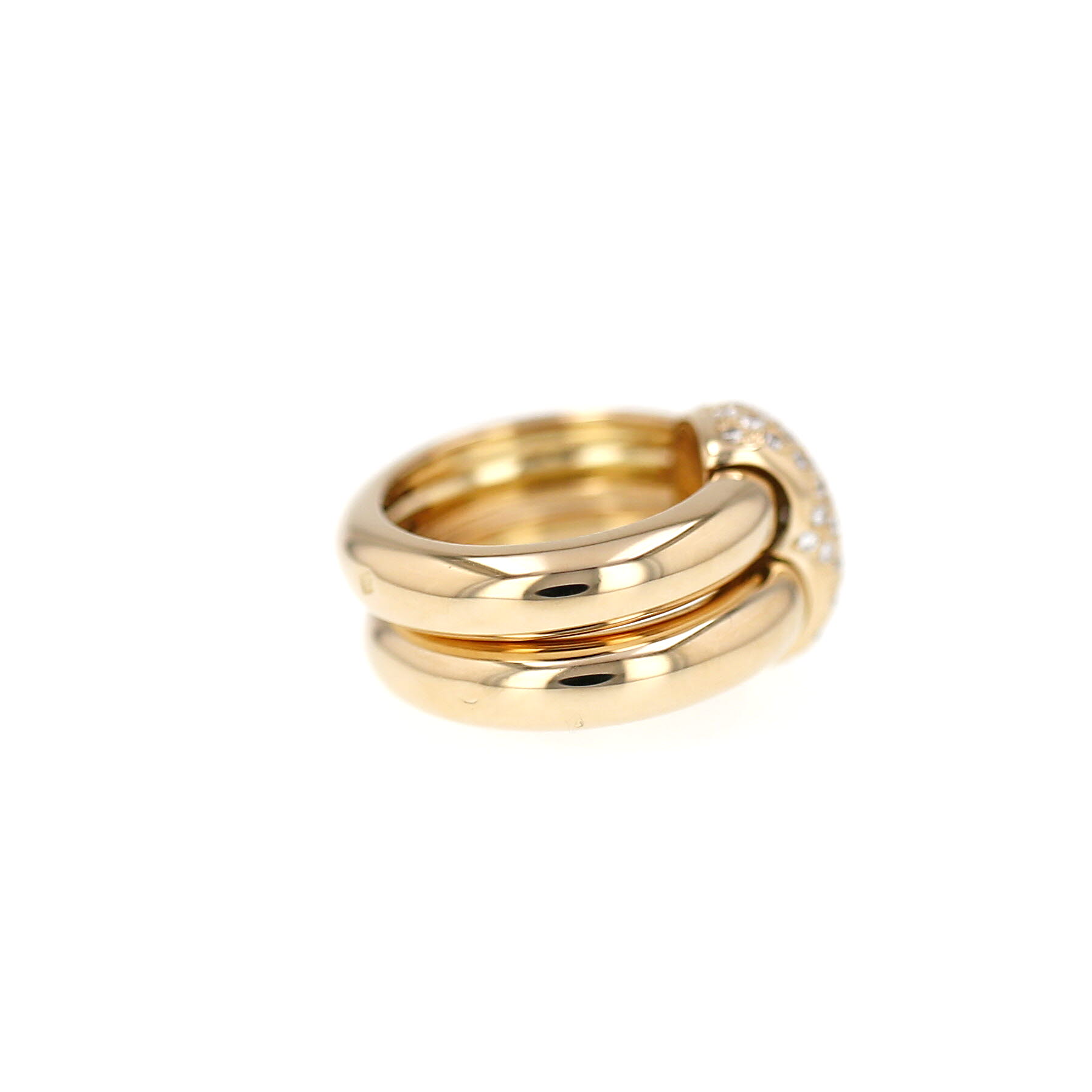 Chaumet Duo ring in yellow gold and diamonds