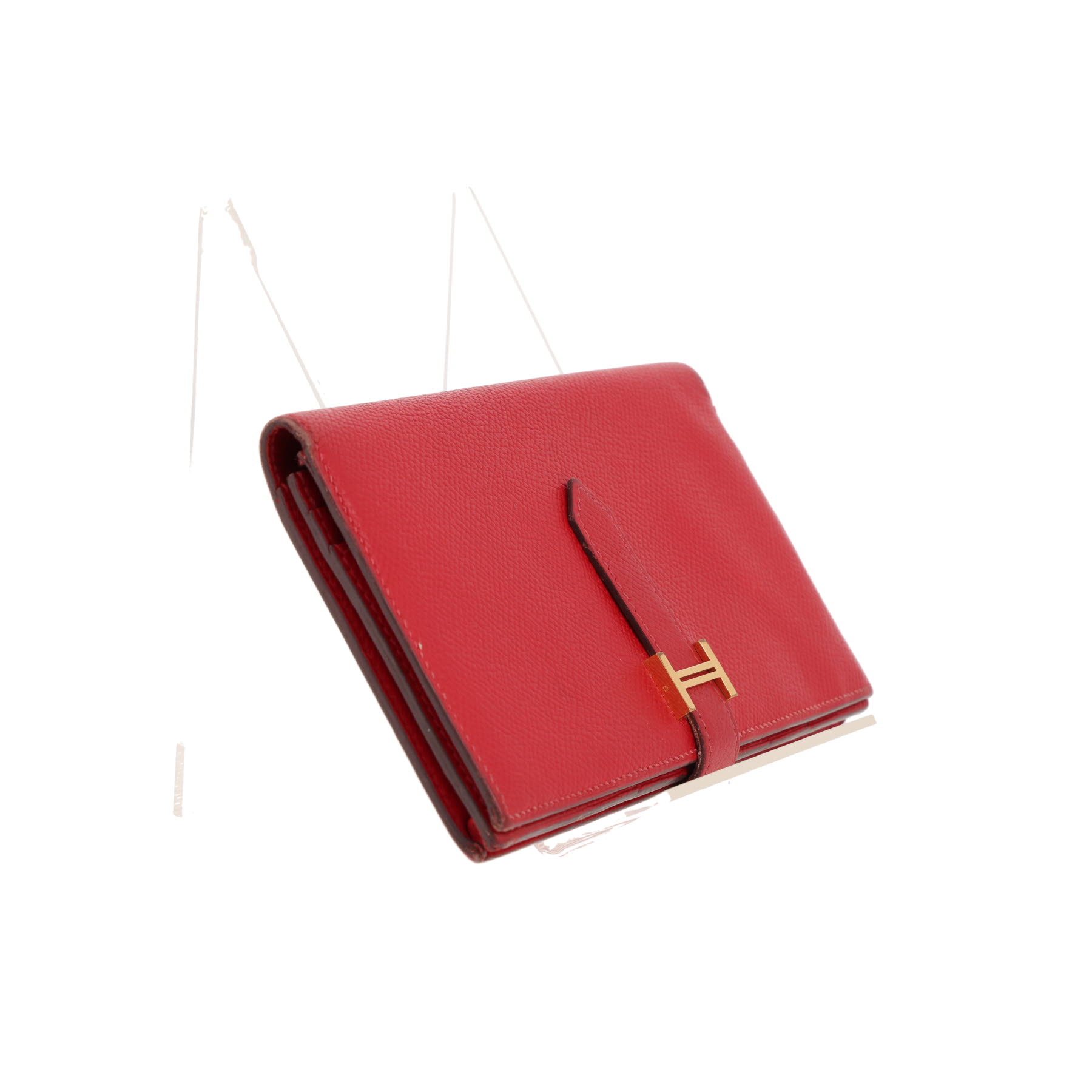 Hermès  Bearn wallet  in red epsom leather