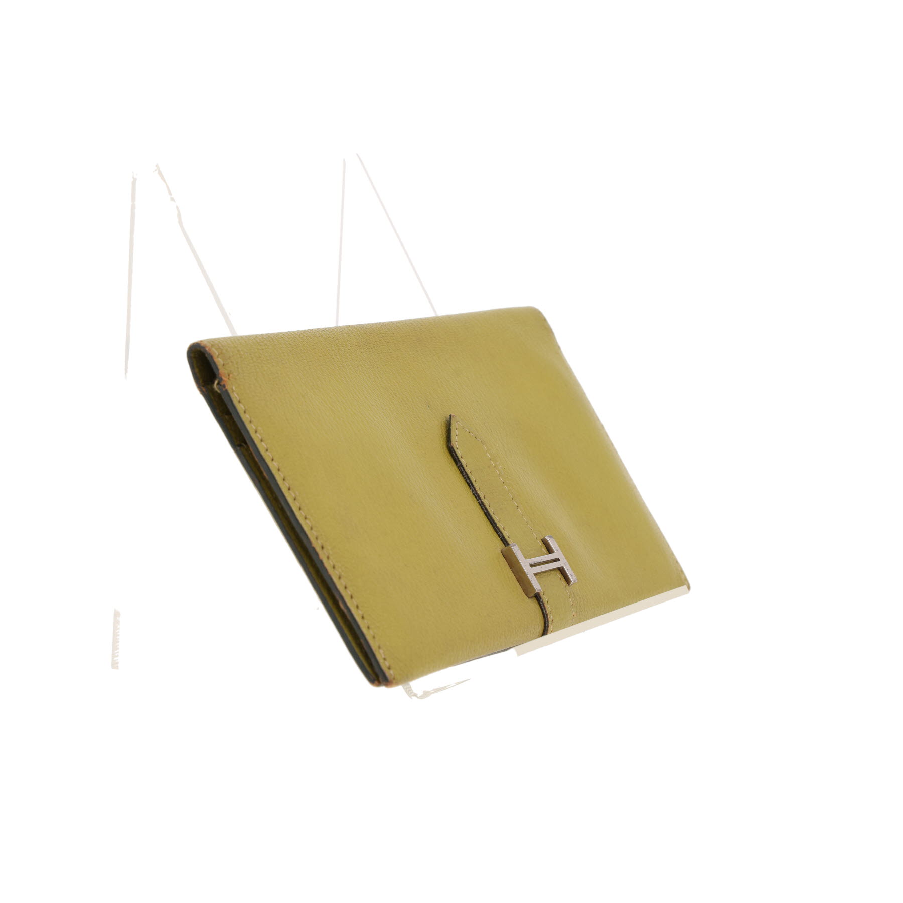 Hermès  Bearn wallet  in anise green Mysore leather