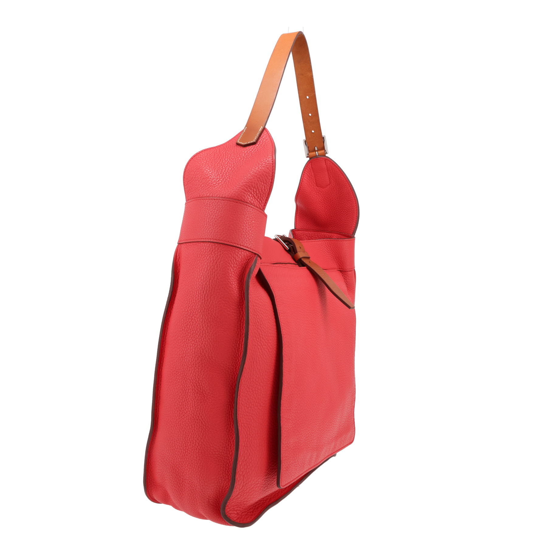 Hermès  Marwari shoulder bag  in pink Jaipur togo leather  and gold leather