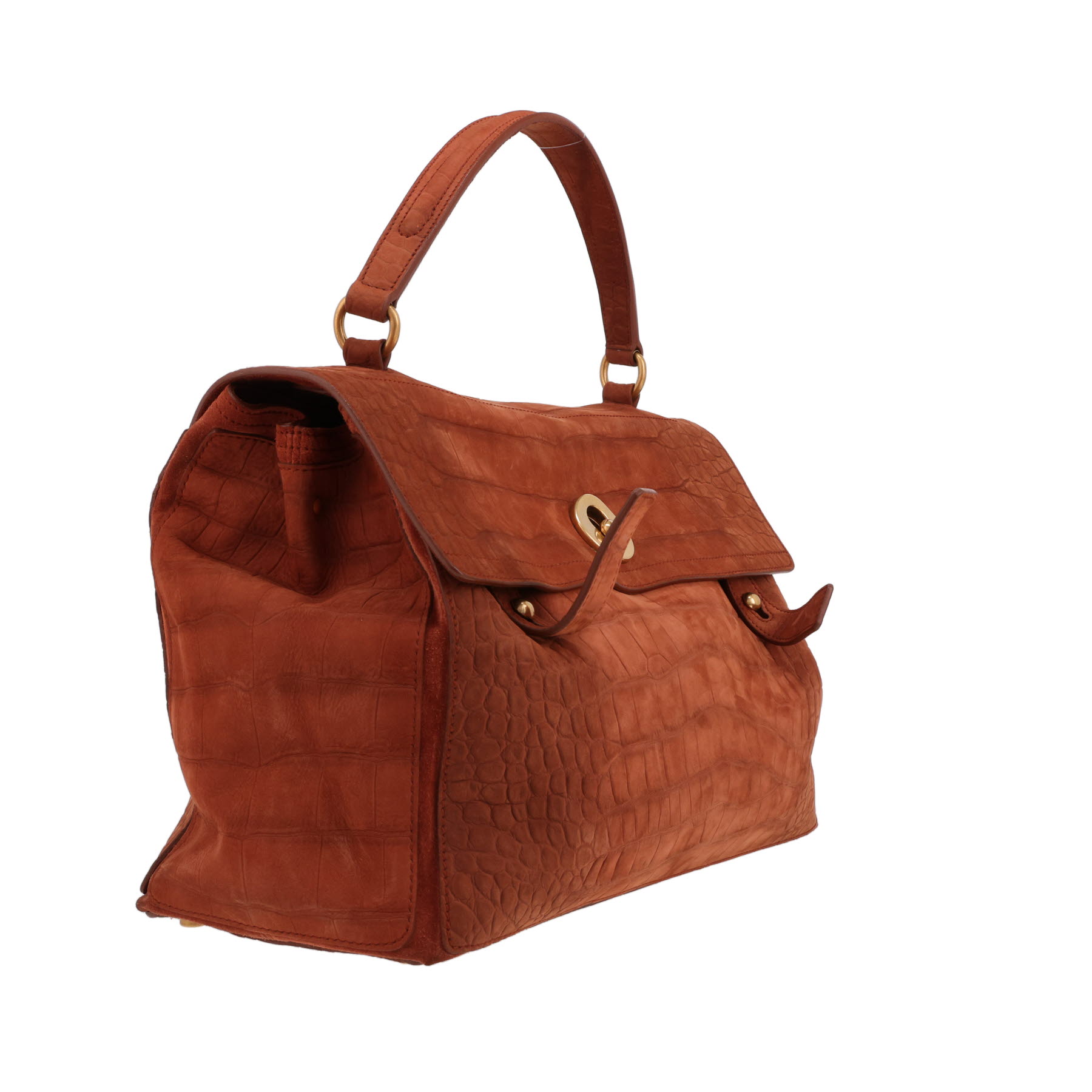 Borsa Saint Laurent  Muse Two in Veau velours marrone