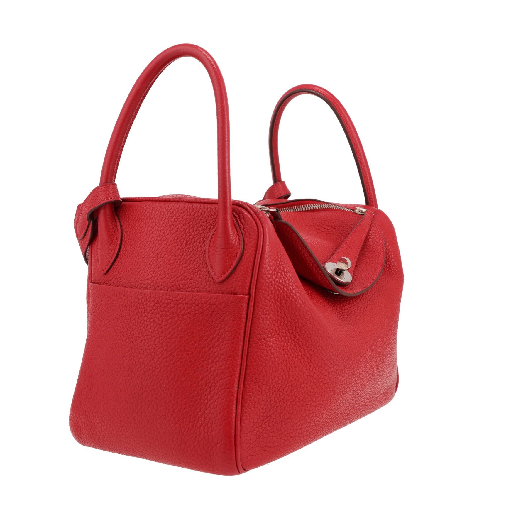 Hermès  Lindy 30 cm handbag  in red togo leather