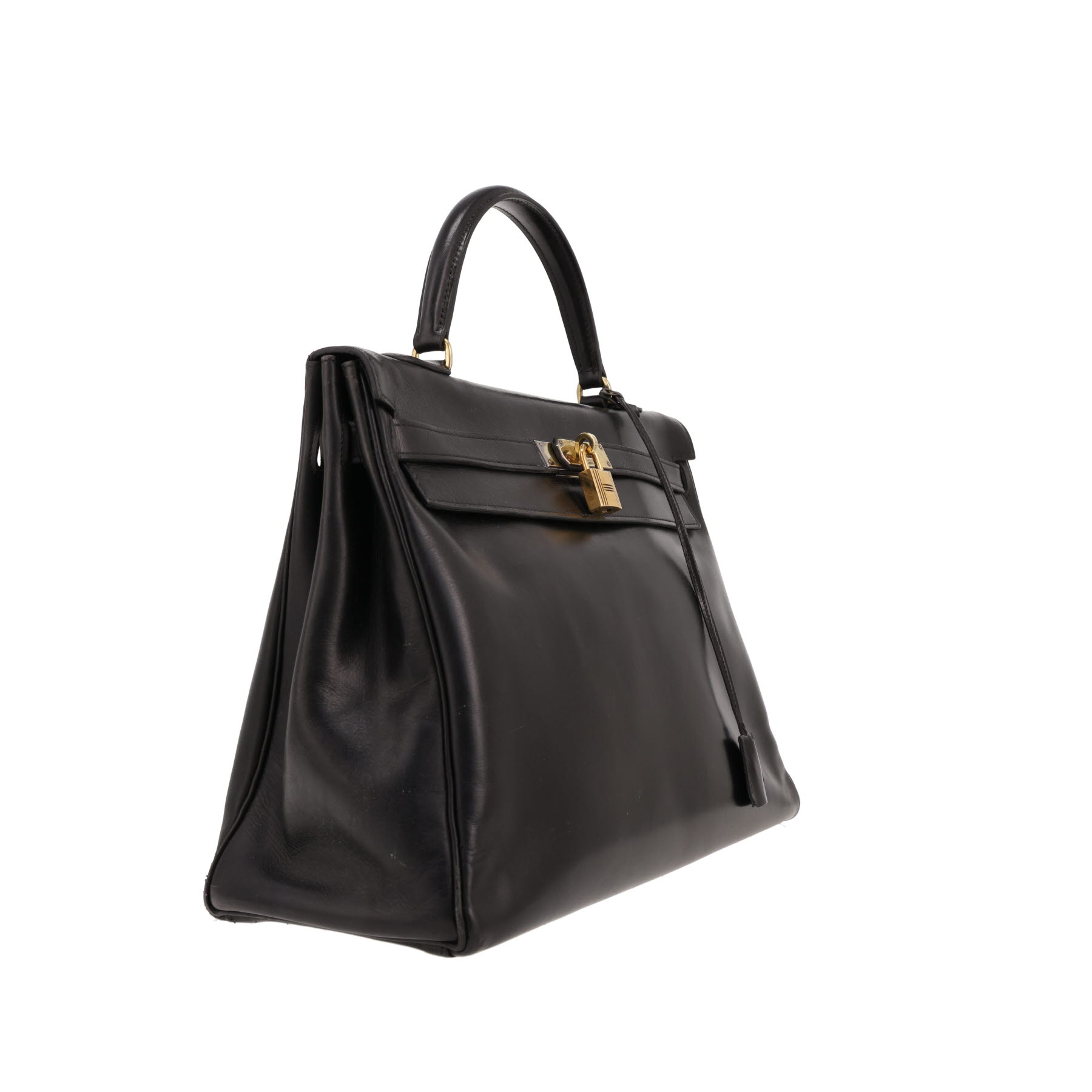 Hermès Kelly 35 cm handbag in Noir box leather