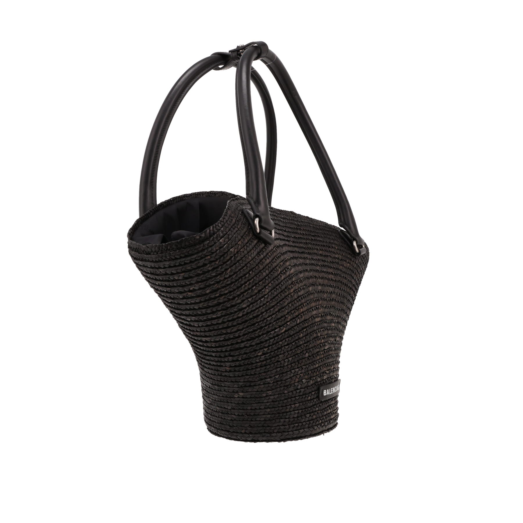 Bolso Cabás Balenciaga  Beach en raffia negra