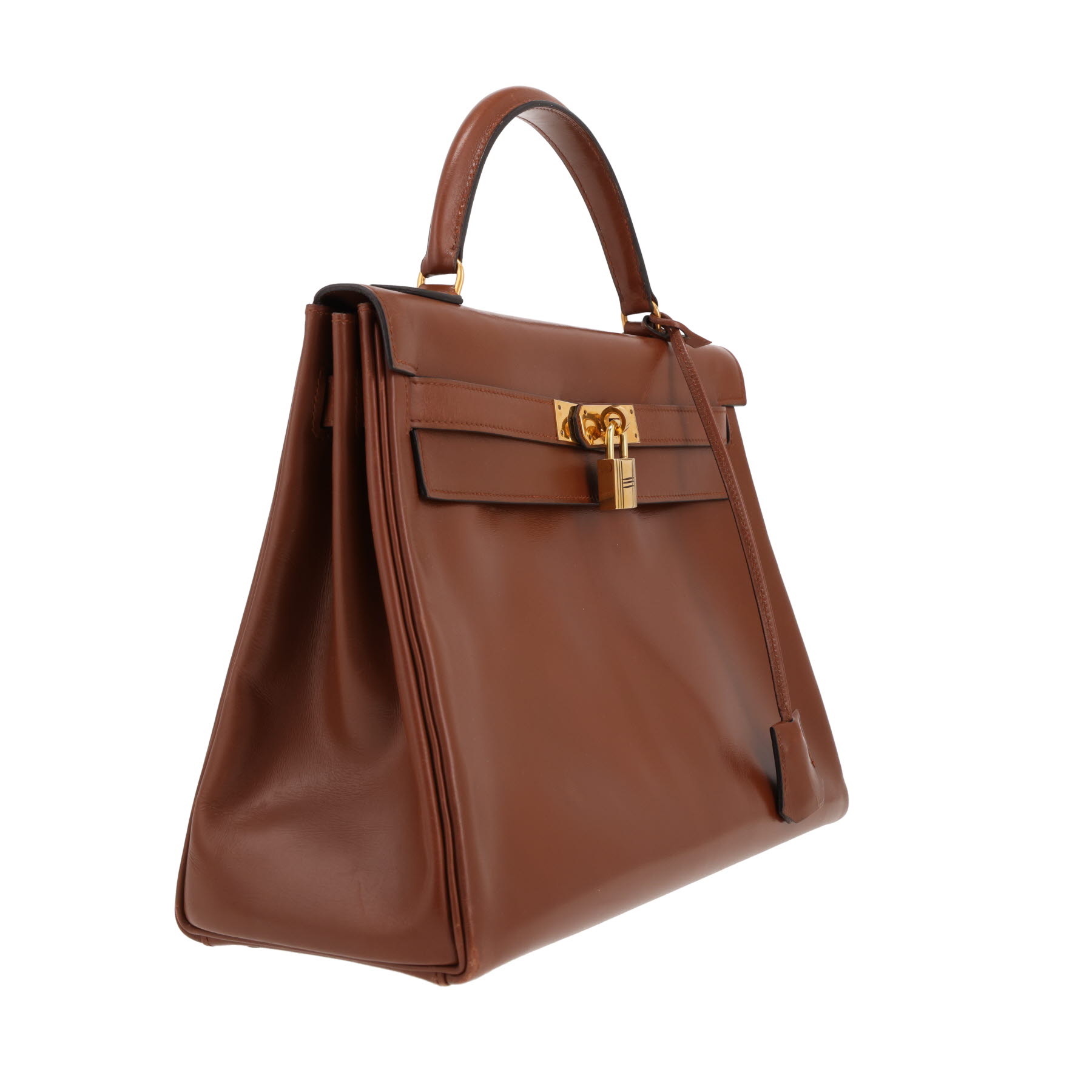 Sac à main Hermès  Kelly 32 cm en cuir box noisette