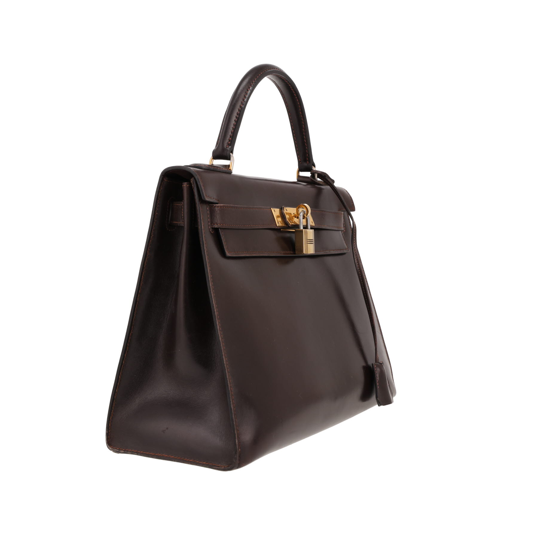 Sac à main Hermès  Kelly 28 cm en cuir box marron
