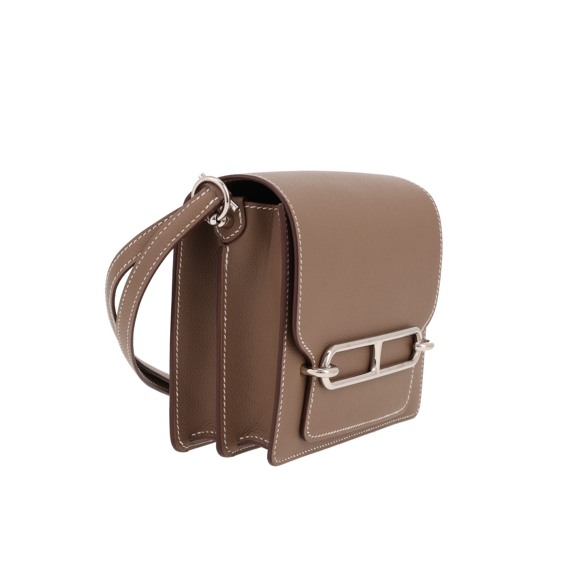 Borsa a tracolla Hermès  Roulis in pelle Evercolor etoupe
