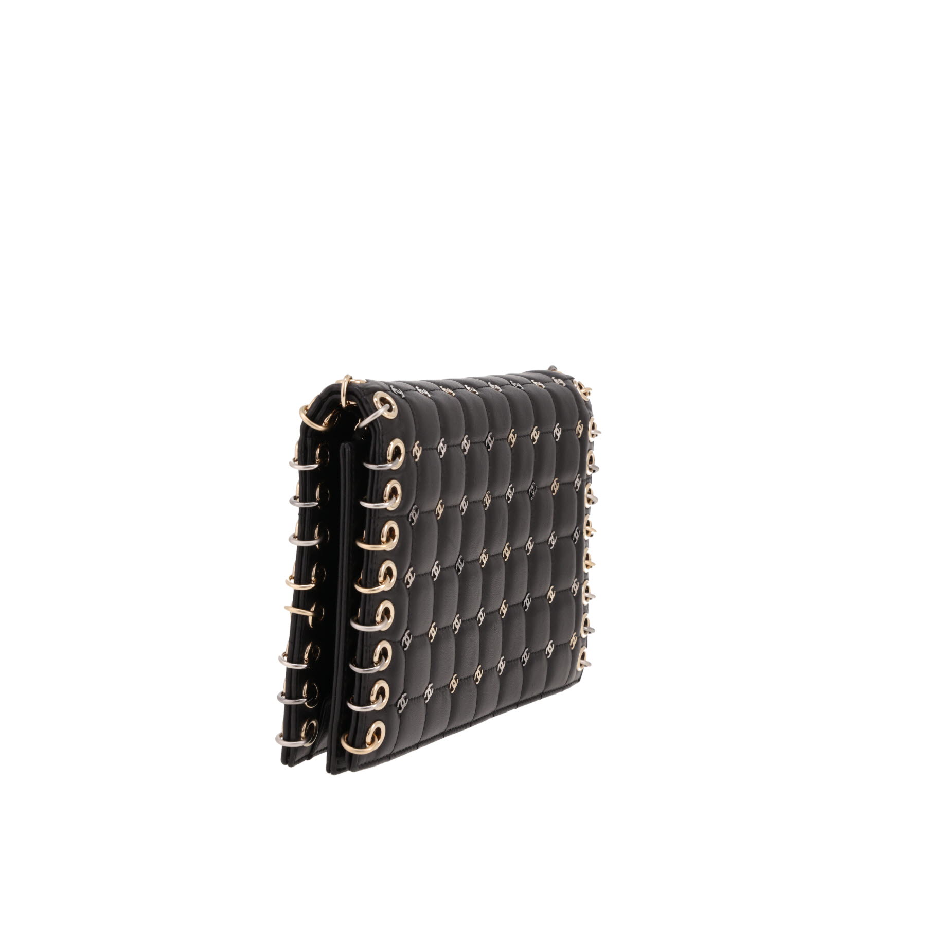 Bolso bandolera Chanel  Wallet on Chain en cuero negro