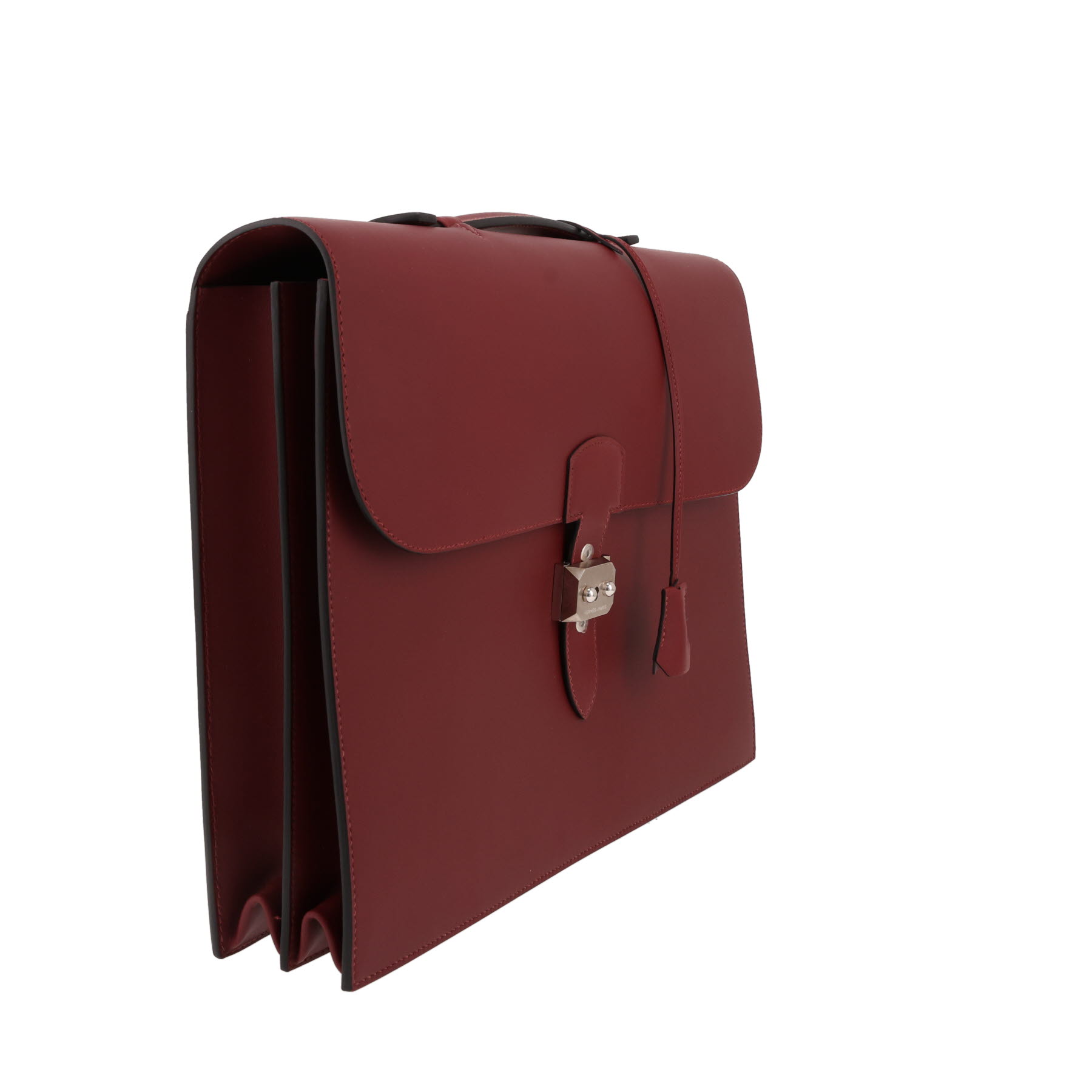 Porta-documentos Hermès  Sac à dépêches en cuero Chamonix color burdeos