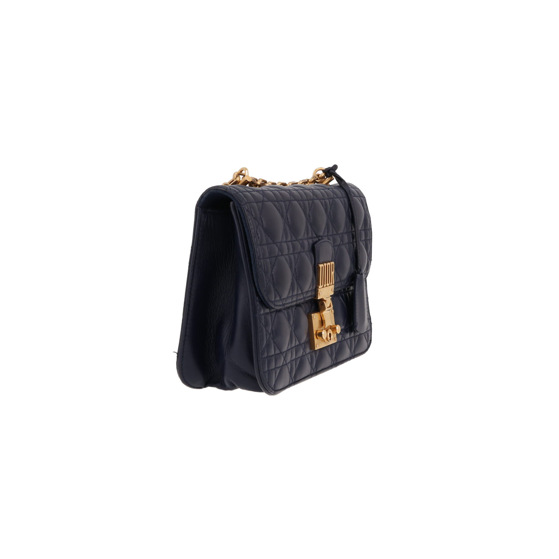 Dior  Dioraddict shoulder bag  in blue leather cannage